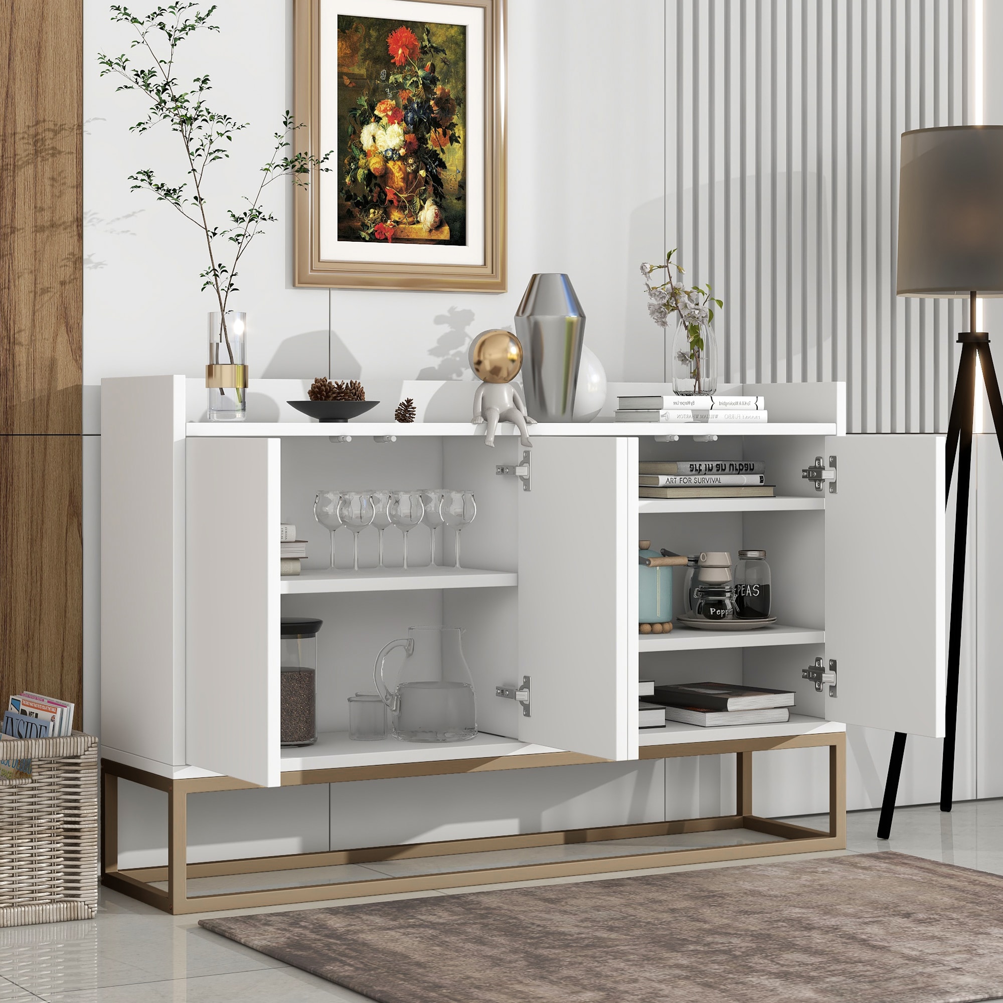 SINOFURN SYA330144WT Dining-Kitchen-Storarge - View #4