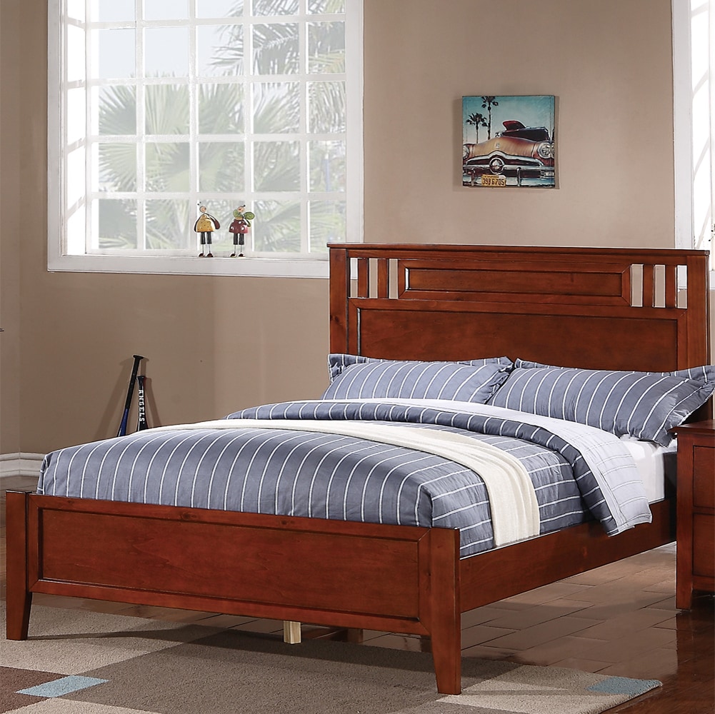 Benzara Brown Full Wood Low-profile Bed At Lowes.com