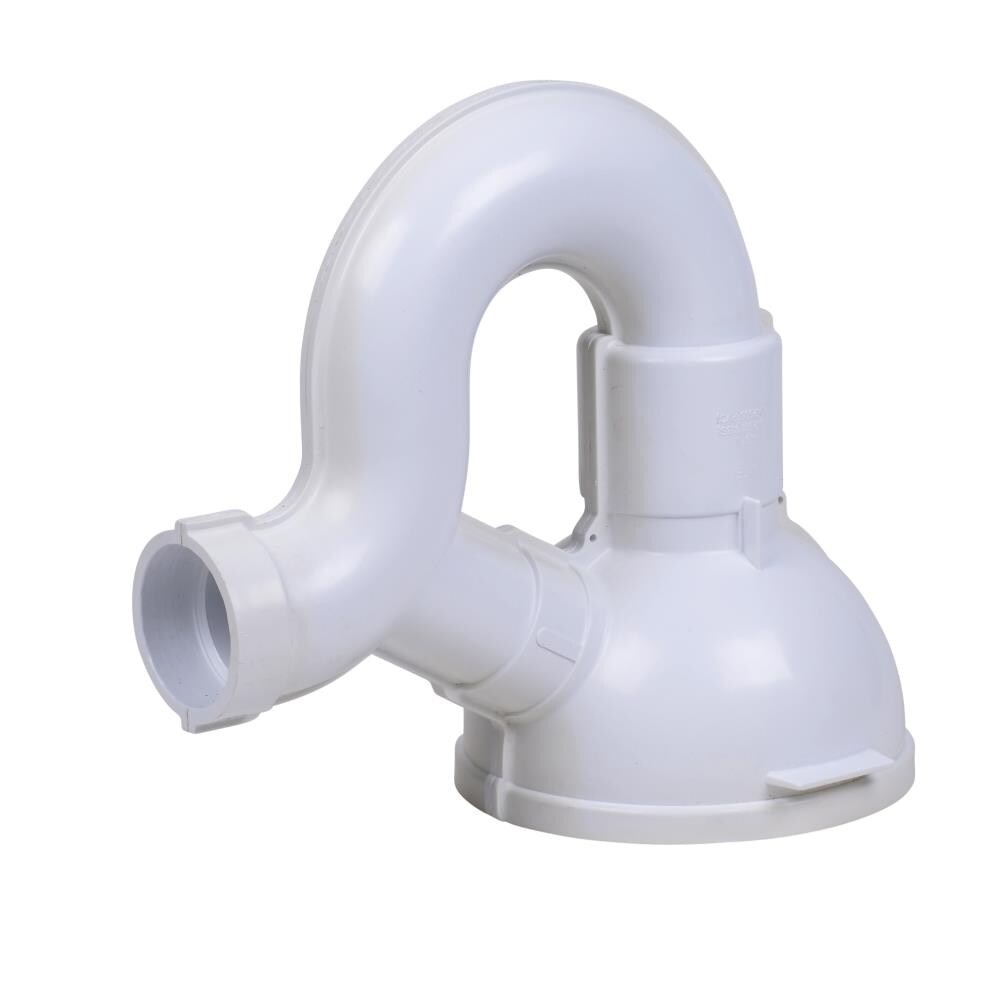 e6d015-00 Adjustable Fitting with Extra-Flat Trap with Overflow, White