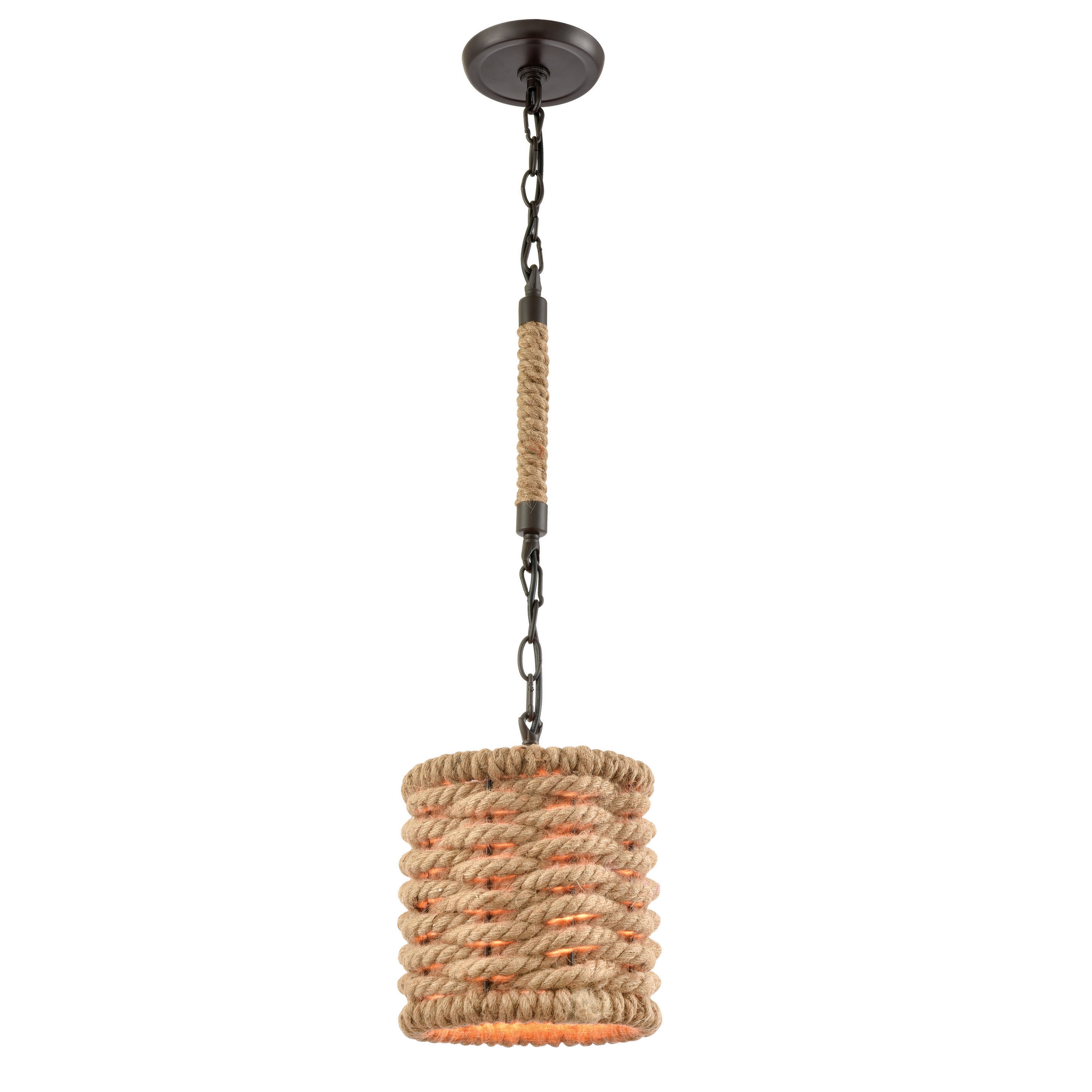 Westmore by ELK Lighting LWPN-210920003 Port 1 -Light Oil Rubbed Bronze Transitional Bell Mini Hanging Pendant light