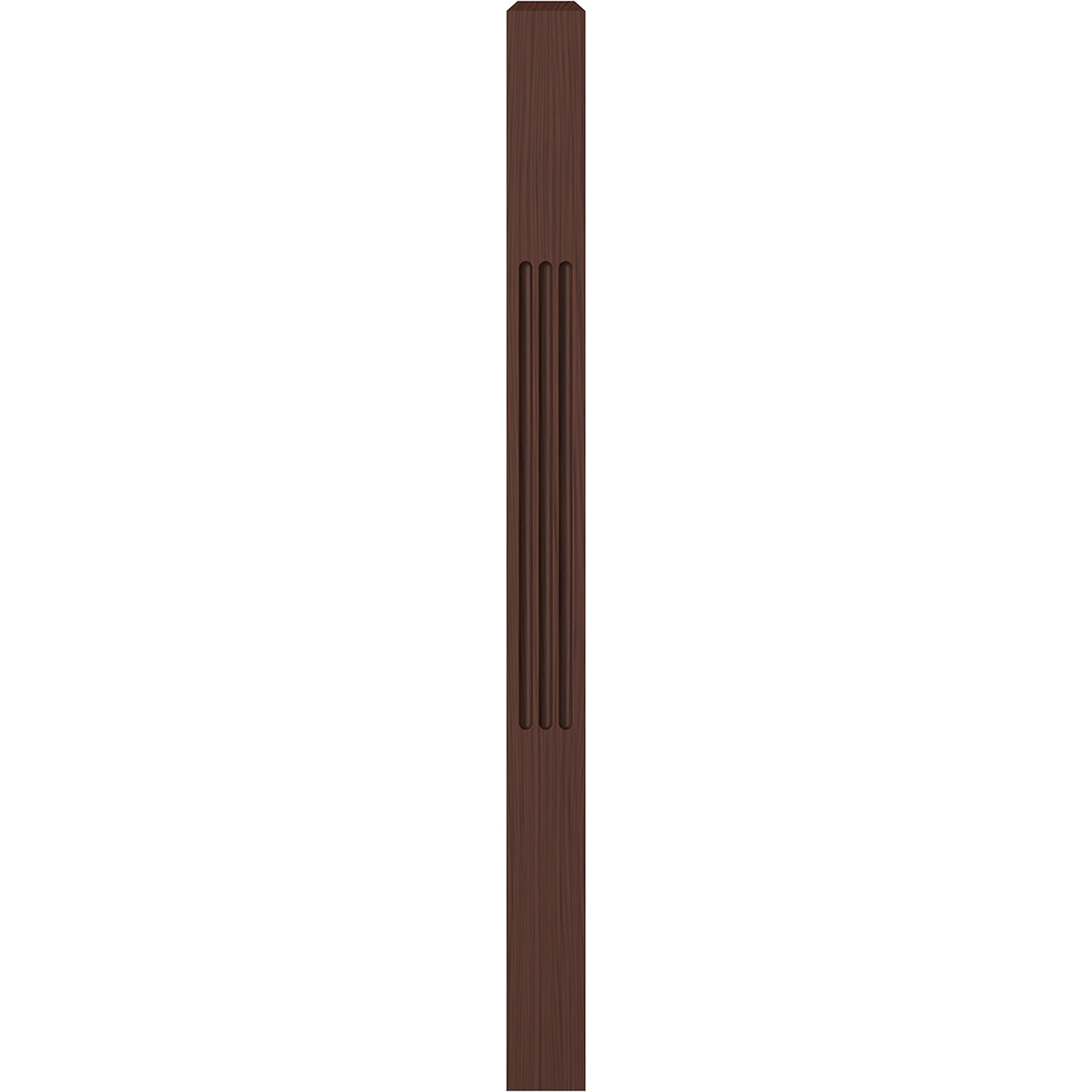 L.J. Smith Stair Systems LJF-4000-W Clean 3.5-in x 48-in Unfinished Walnut Starting Stair Newel Post