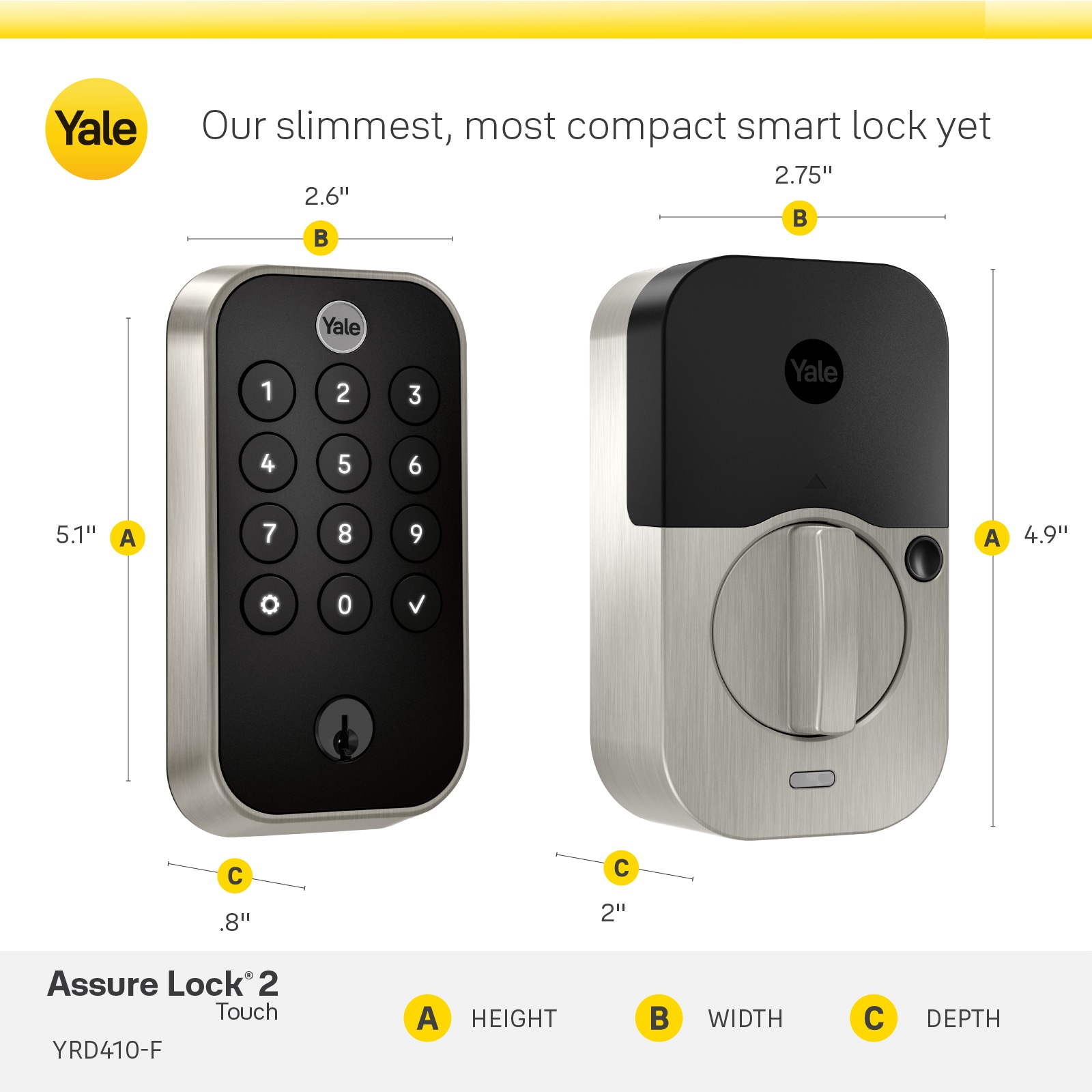 Yale YRD410-F-WF1-0BP Electronic-Door-Locks - View #9