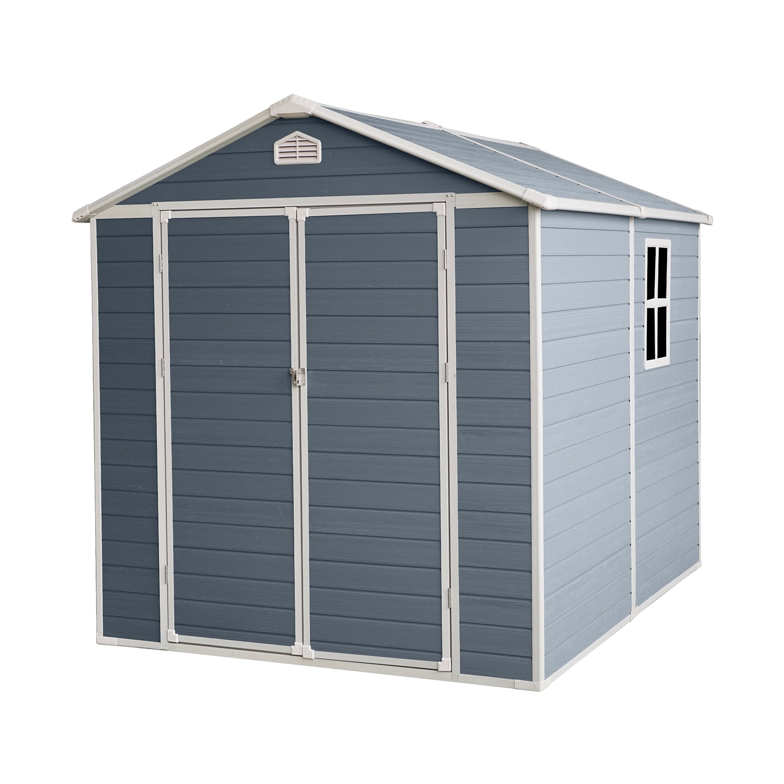 Mondawe MD-WWC00021 6-ft x 8-ft Gray Gable Resin Storage Shed (Floor Included)