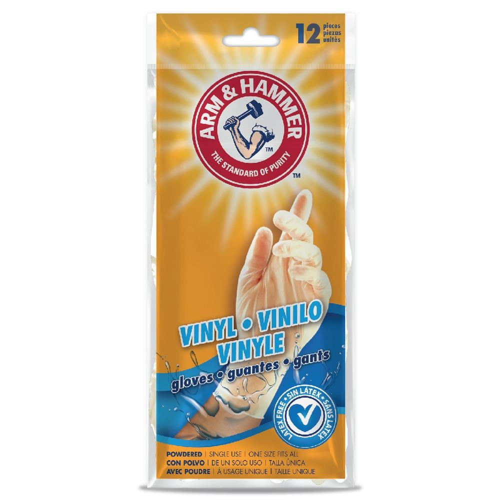 One Size Fits All Vinyl Gloves 60 Arm & Hammer 