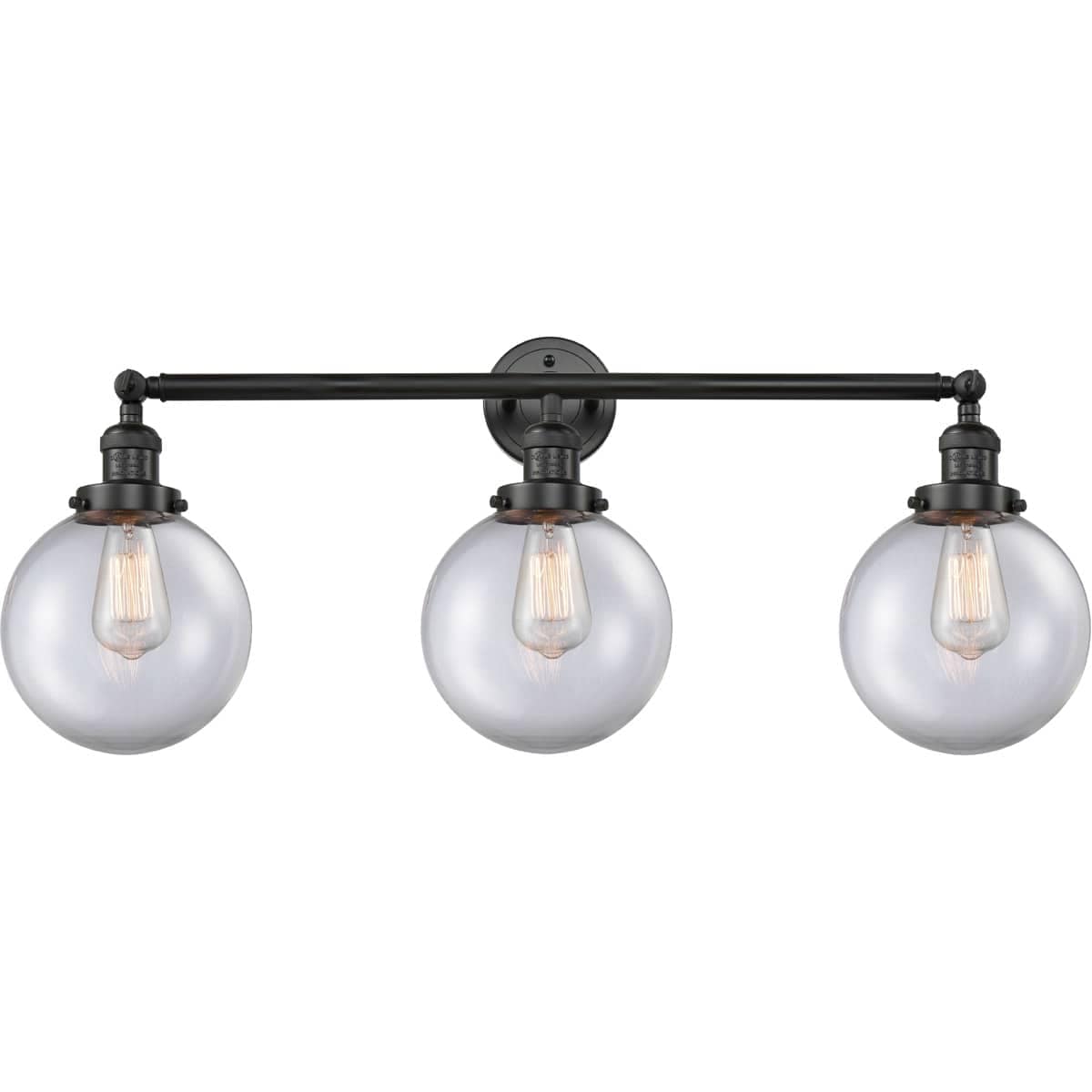 Innovations Lighting - 205-BK-G202-8 Franklin Restoration Large Beacon Bathroom Vanity Light