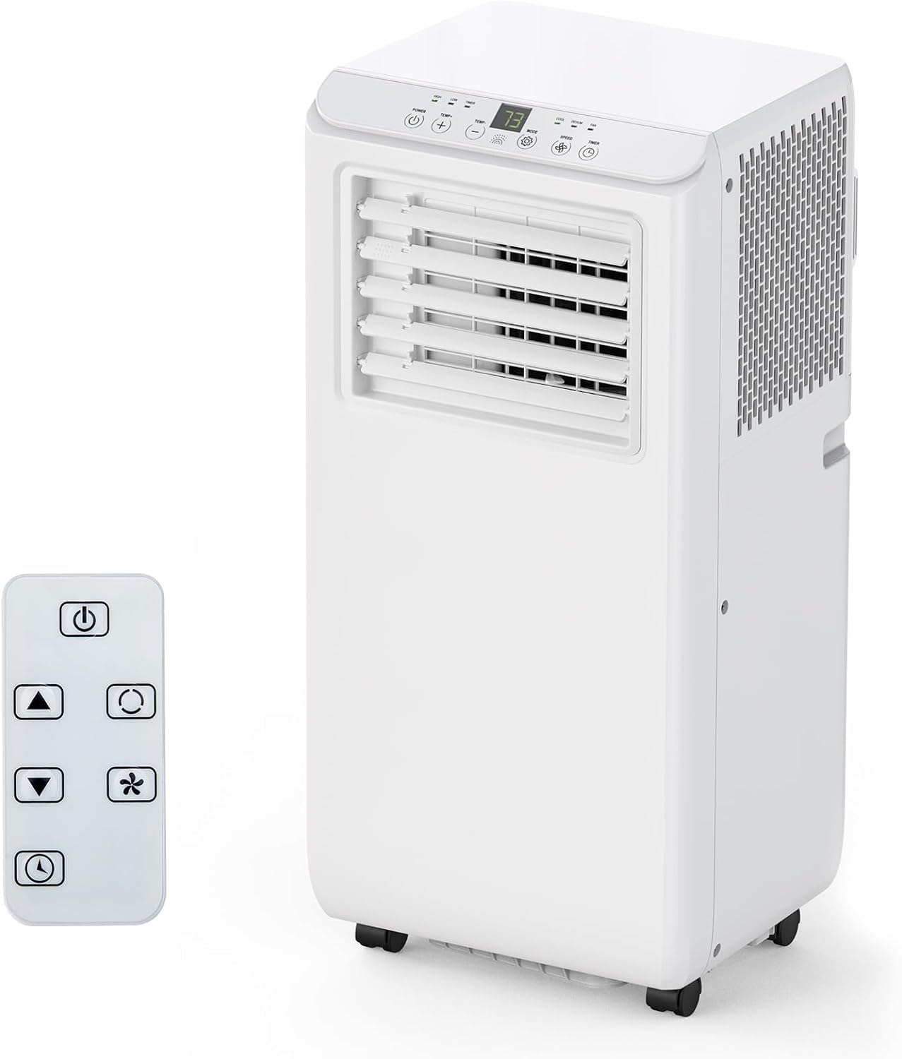 DEXSO 8000 BTU Portable AC 3-in-1 White Black Panel Cool