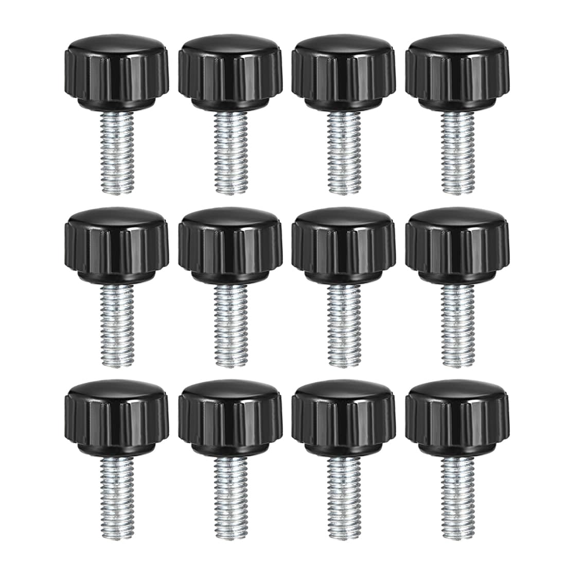Unique Bargains - M5 x 15mm Metric Male Thread Knurled Clamping Knobs Grip Thumb Screw on Type Pl...