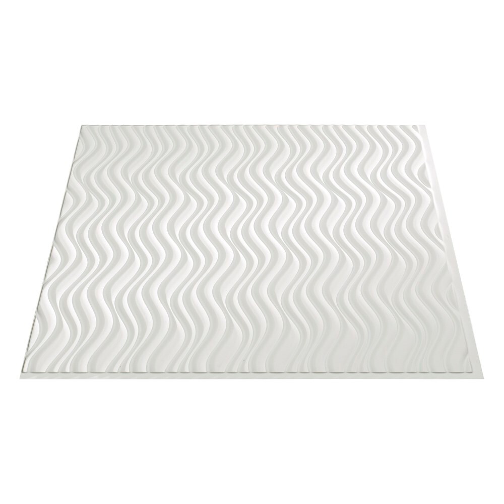Fasade G71-01 24-in x 24-in Current Vertical Matte White PVC Surface-mount Ceiling Tile (1-Pack, 4-sq ft / Case)