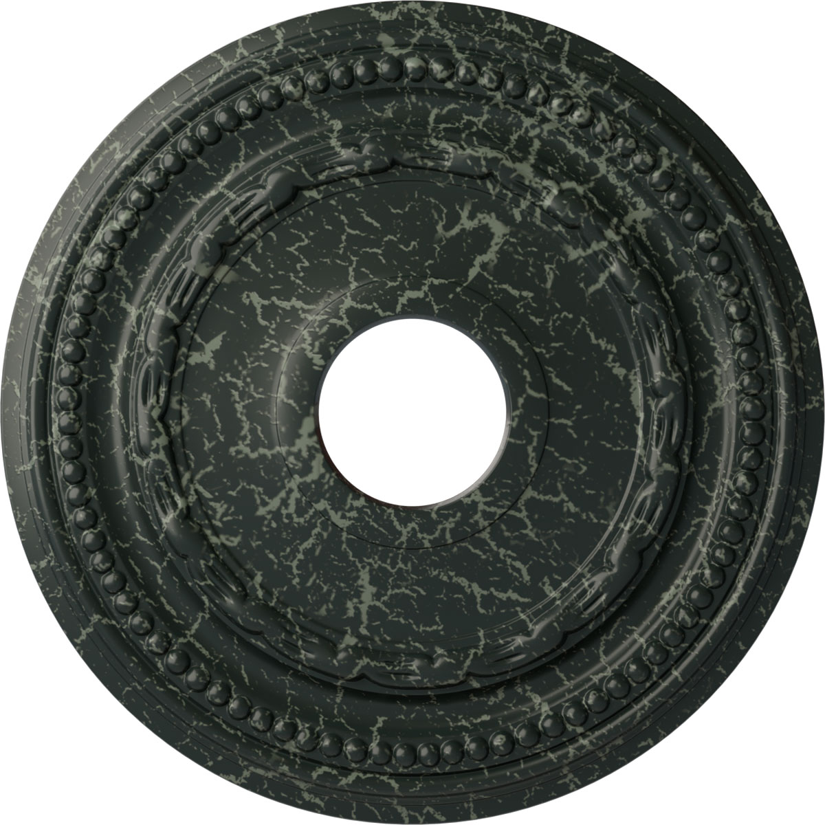 Ekena Millwork CM15FEPTC Federal 15.375-in W x 15.375-in L Painted Turtle Crackle Polyurethane Whole Ceiling Medallion