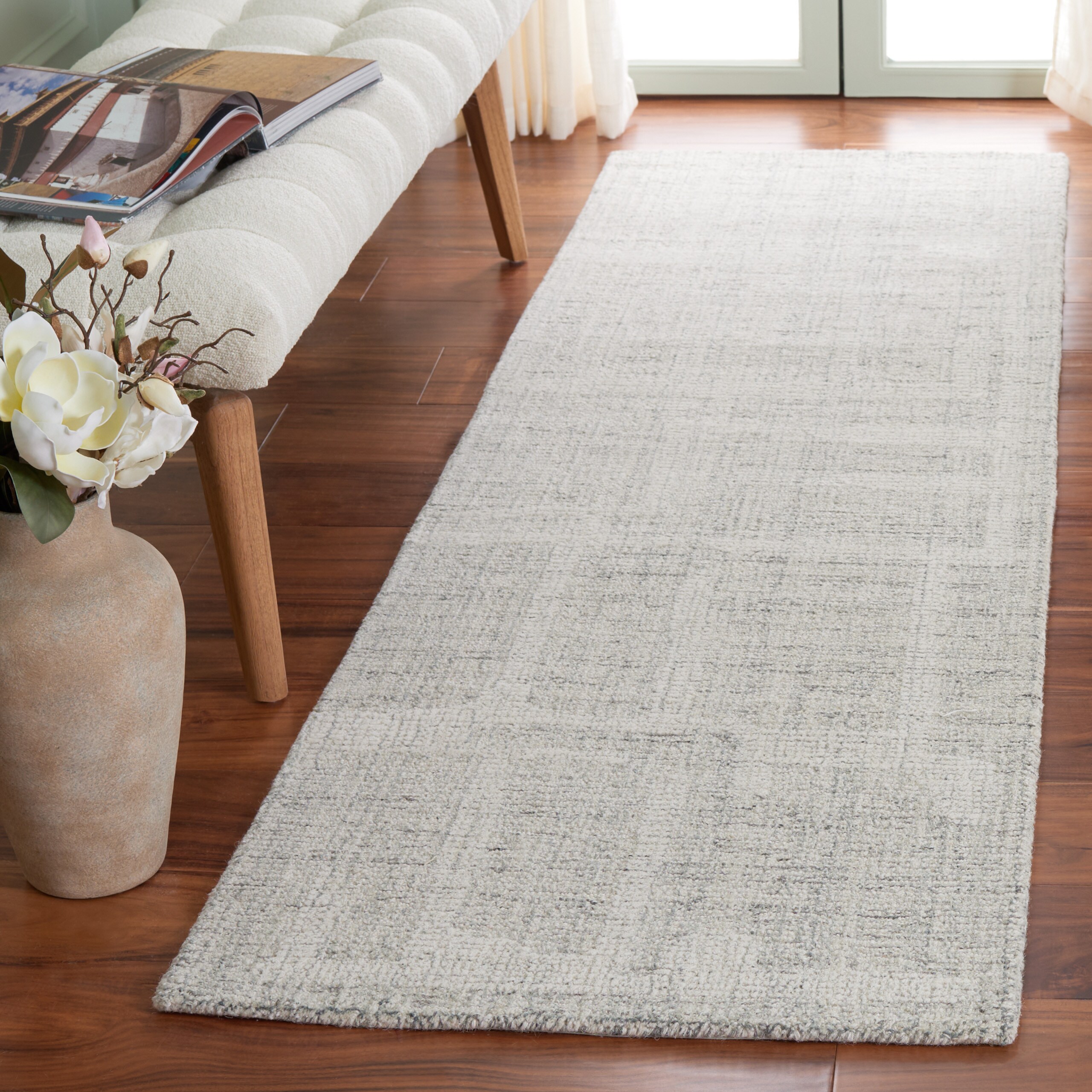  Abstract 460 Gray/Ivory Contemporary 2ft-3in x 8ft Runner Rug