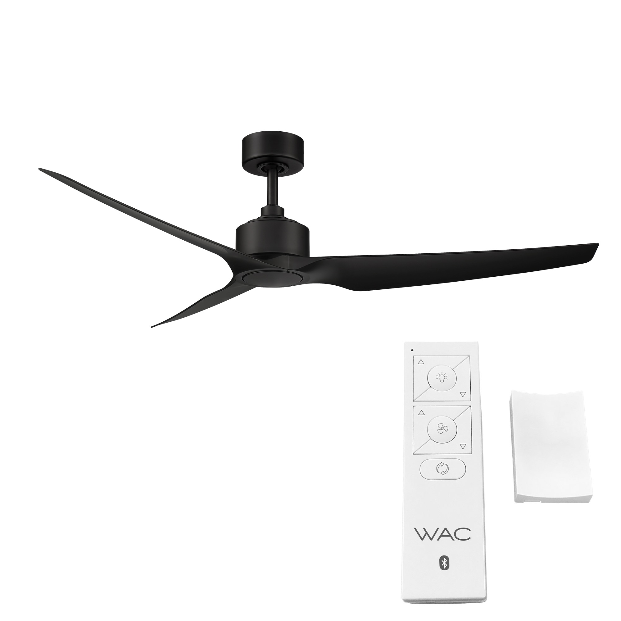 60" Matte Black Smart Ceiling Fan with Remote and 3 Blades