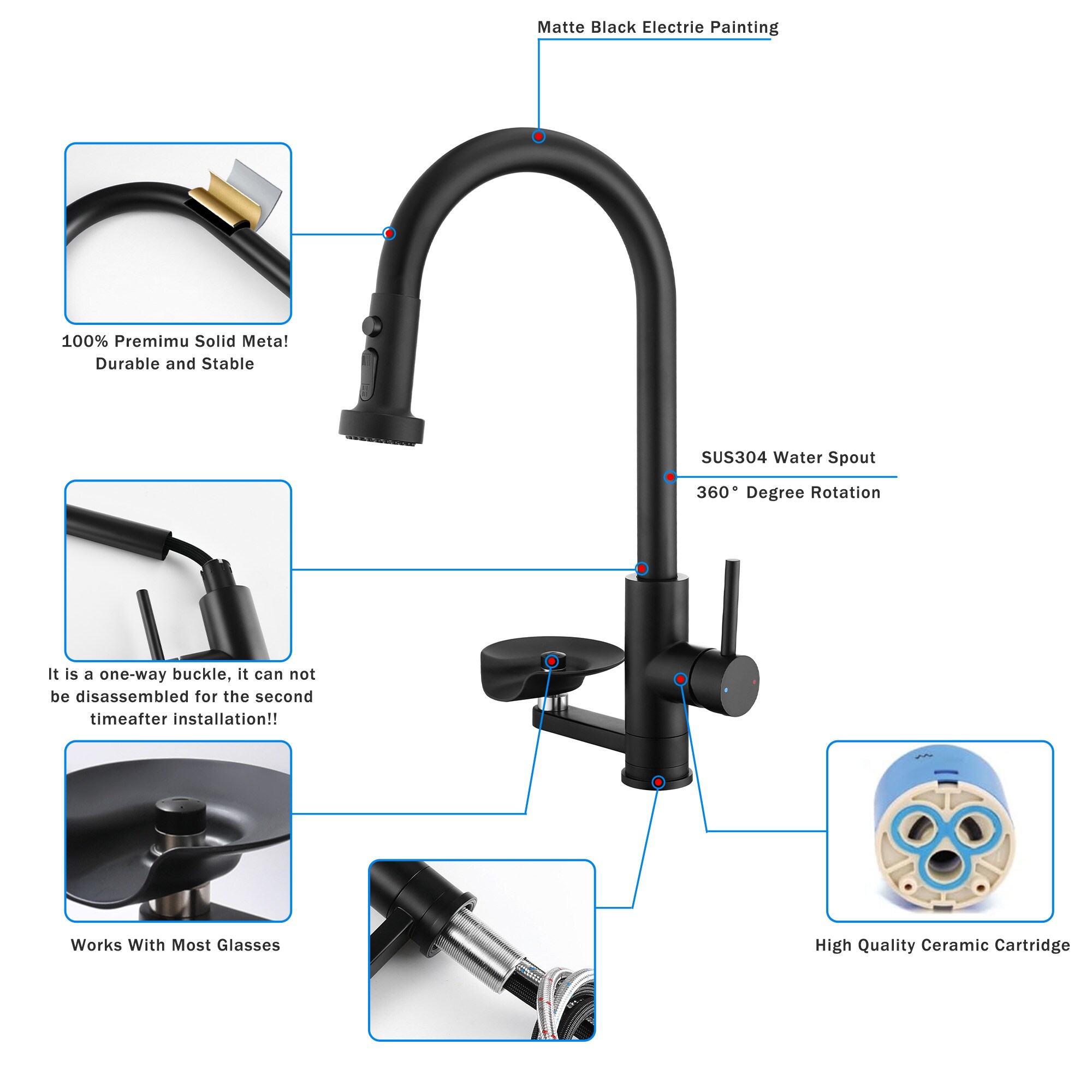 CASAINC RB0762-WE Kitchen-Faucets - View #6