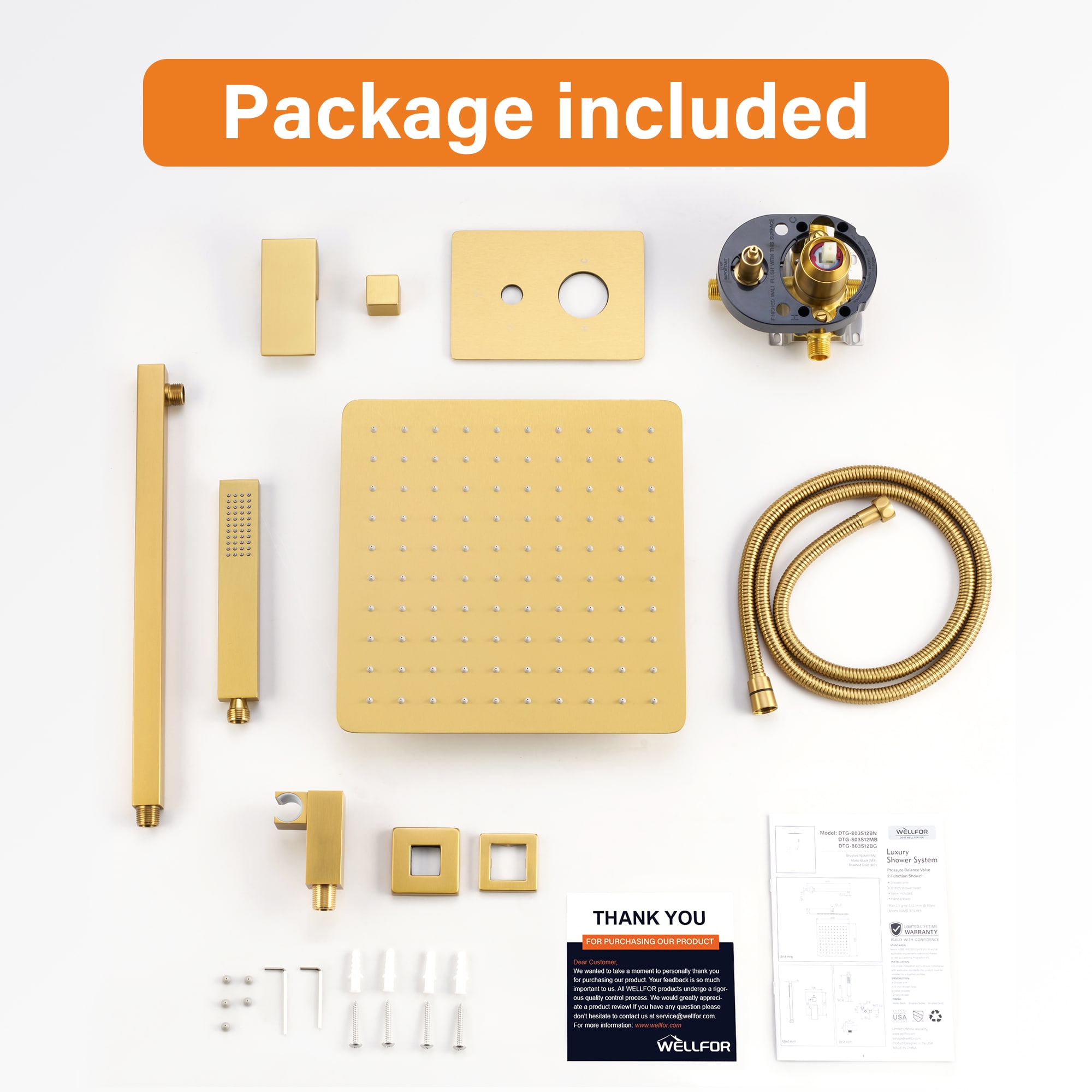 WELLFOR DTG-803S12BG Tub-Shower-Faucets - View #10