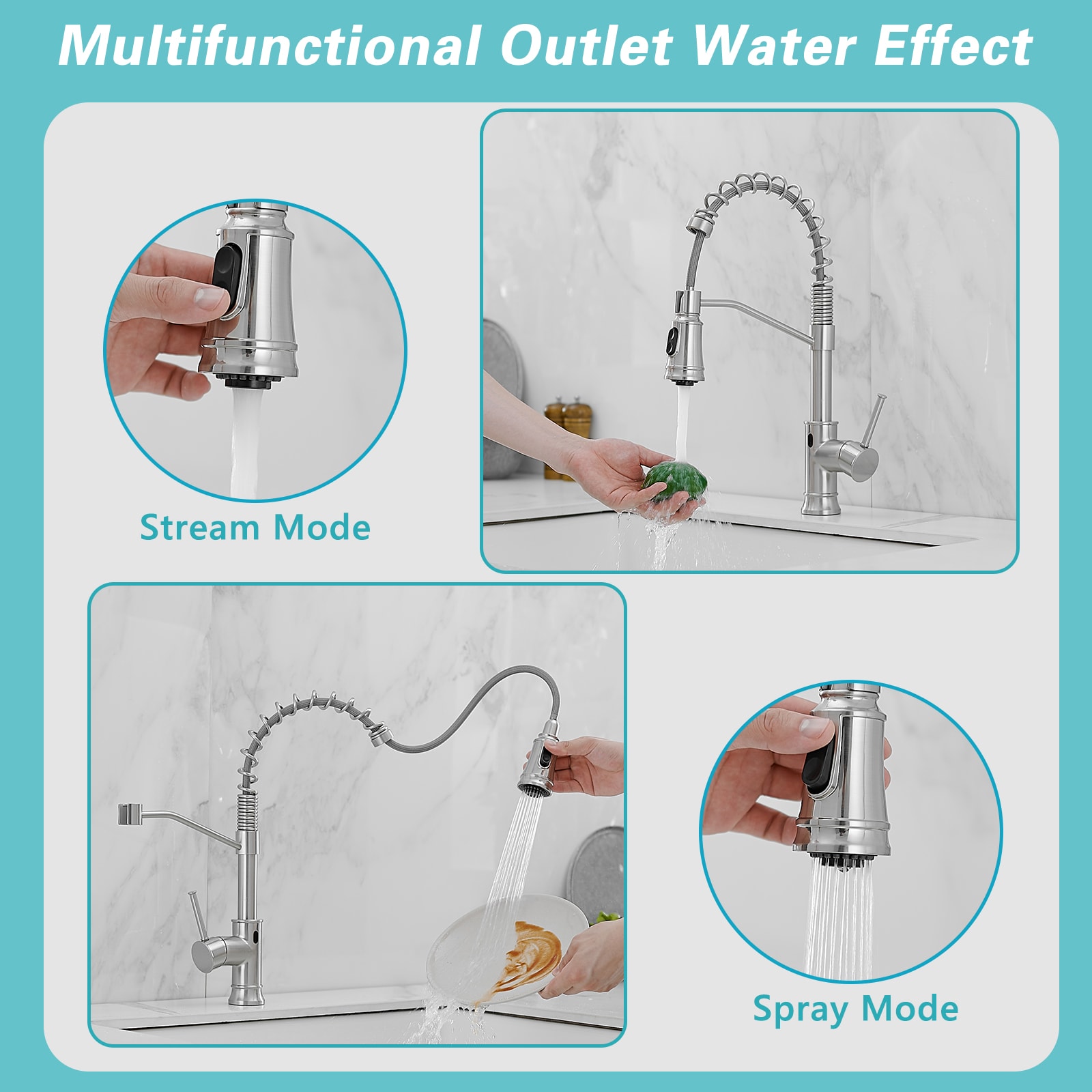 JUSHUA FL-2P154582 Kitchen-Faucets - View #3