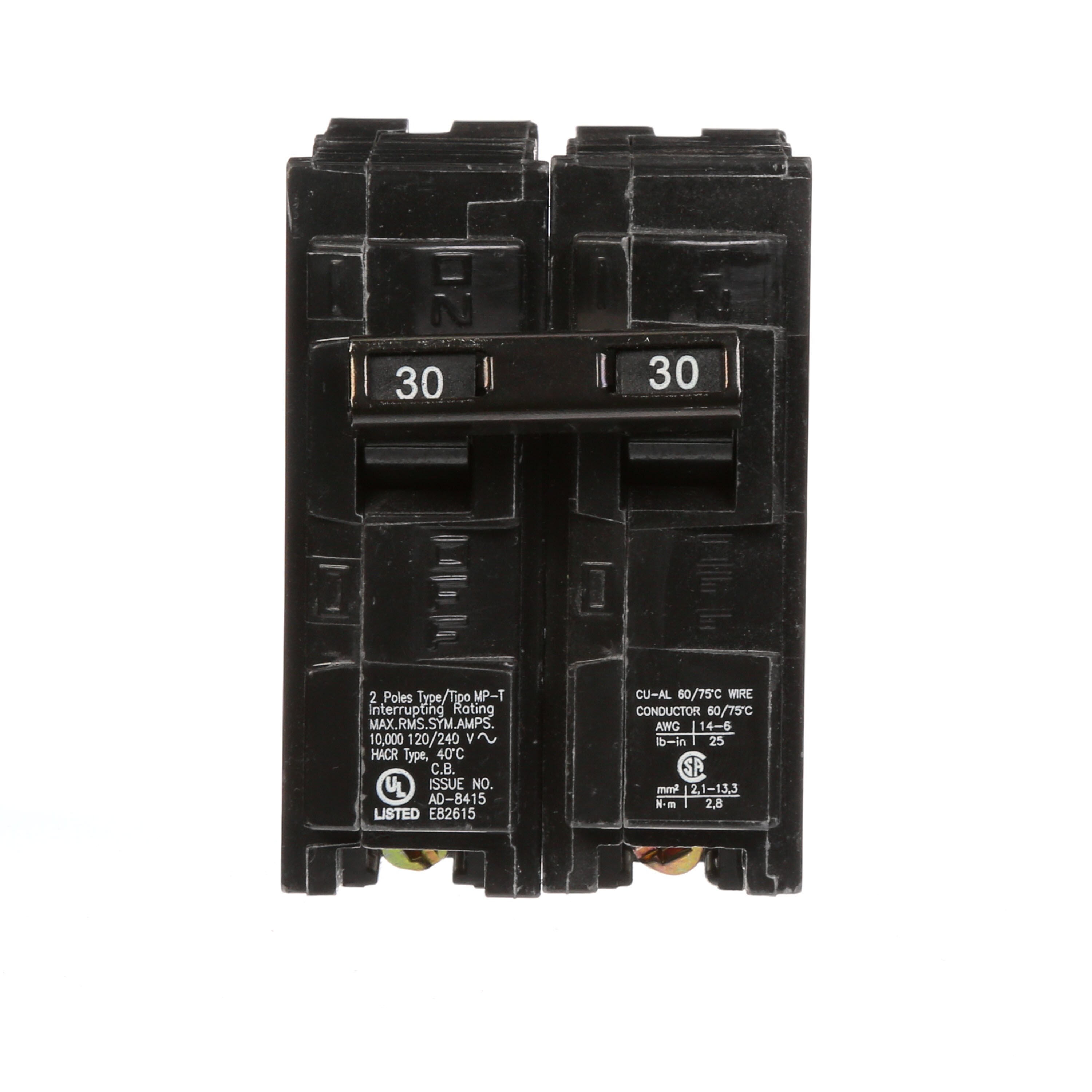 Siemens MP 30-amp 2-Pole Standard Trip Circuit Breaker in the Circuit ...