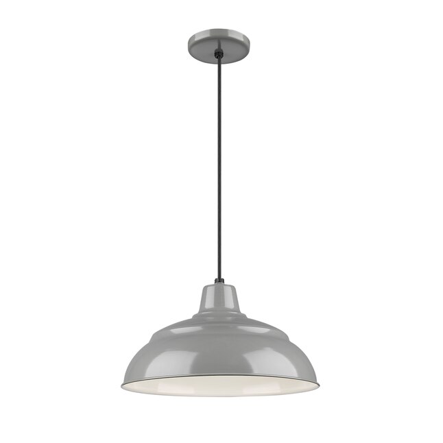 Millennium Lighting R Series Gray Industrial Dome Pendant Light Millennium Lighting R Series Gray Industrial Dome Pendant Light