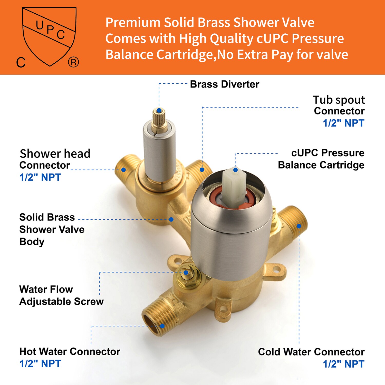 Nestfair SMD3012N Tub-Shower-Faucets - View #5