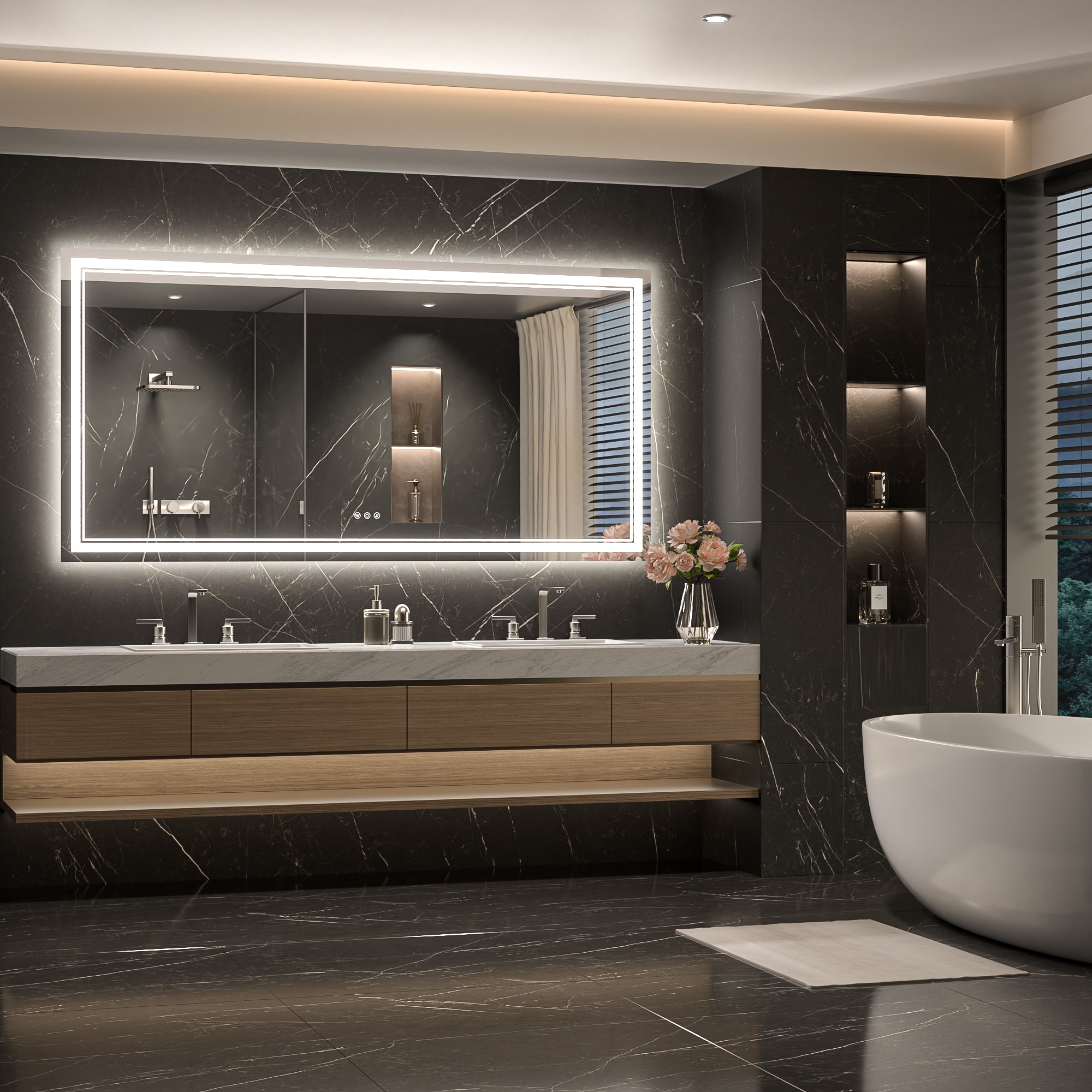 TETOTE LSC-TE-7236-B64 Framed-Bath-Mirrors - View #2