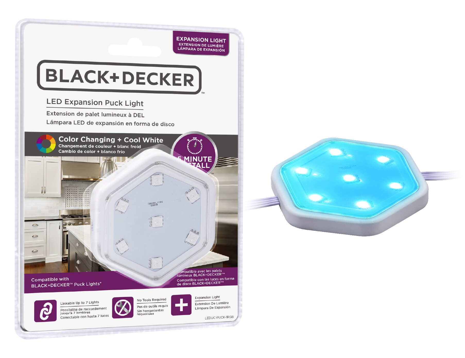 black and decker under cabinet puck lighting