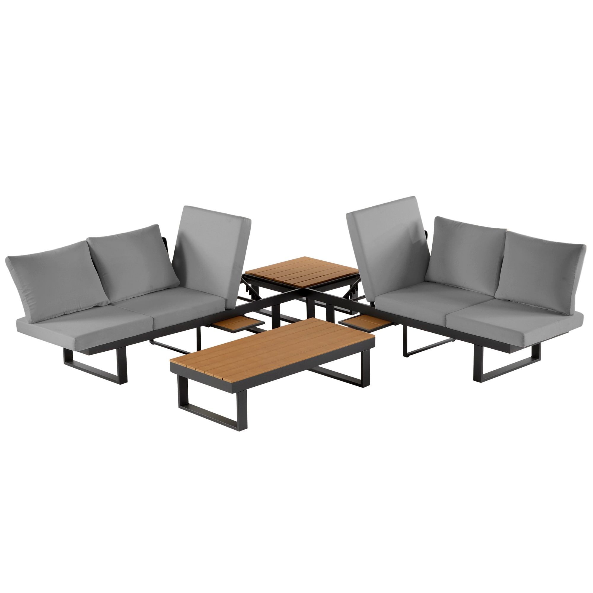 SINOFURN SYA370189GY Patio-Sofas-Daybeds - View #3