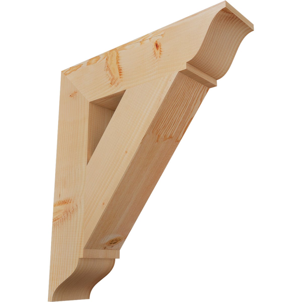 Ekena Millwork BKT06X26X30TRA01SDF Traditional traditional smooth 5-1/2-in x 26-in x 30-in Douglas fir Brown Wood Standard bracket