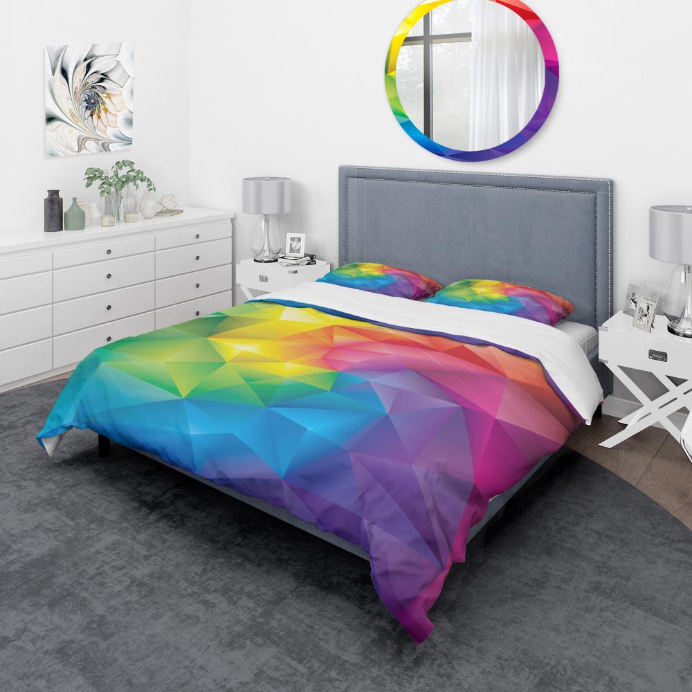 Designart BED19117-T 3 -Piece Blue Twin Duvet cover Set