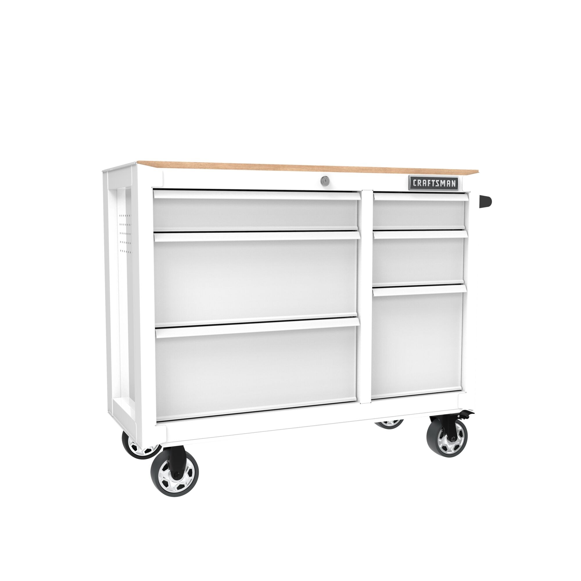 2000 Series 41-in W x 34-in H 6-Drawer Metal Rolling Tool Cabinet (White) | - CRAFTSMAN CMST98062WW