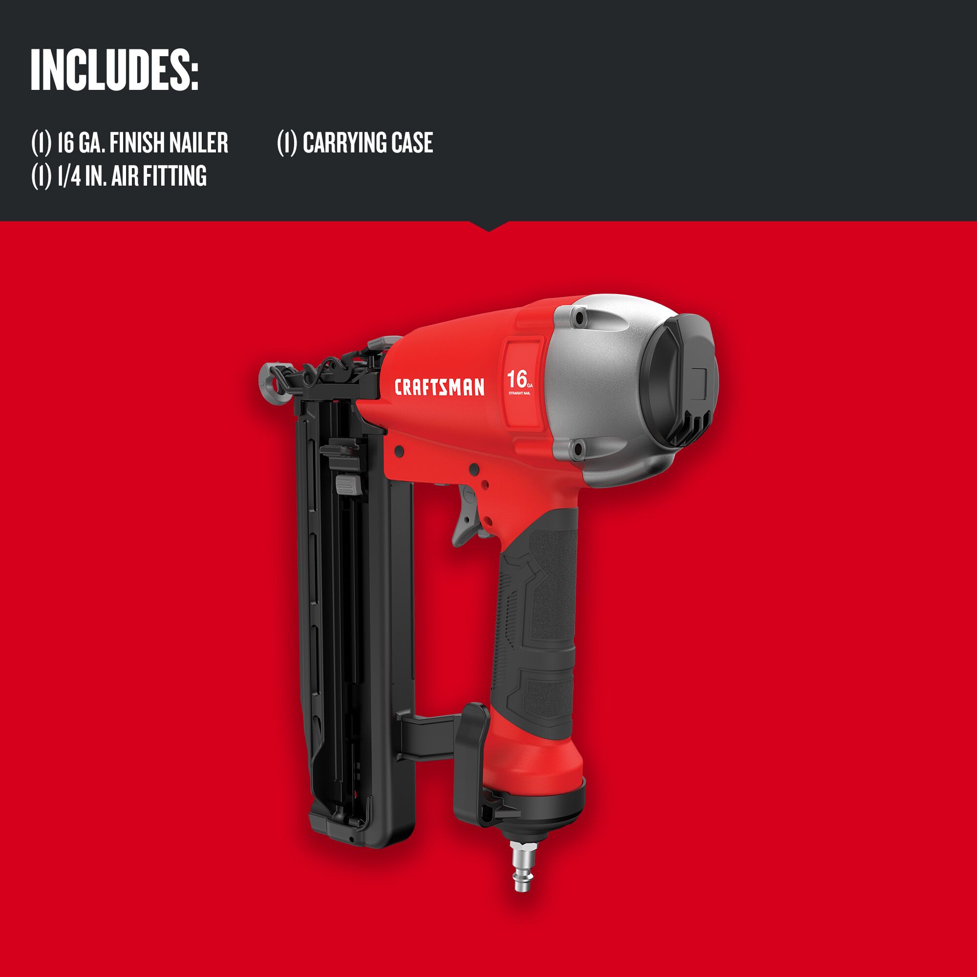 CRAFTSMAN 2.5in 16Gauge Pneumatic Finish Nailer in the Nailers