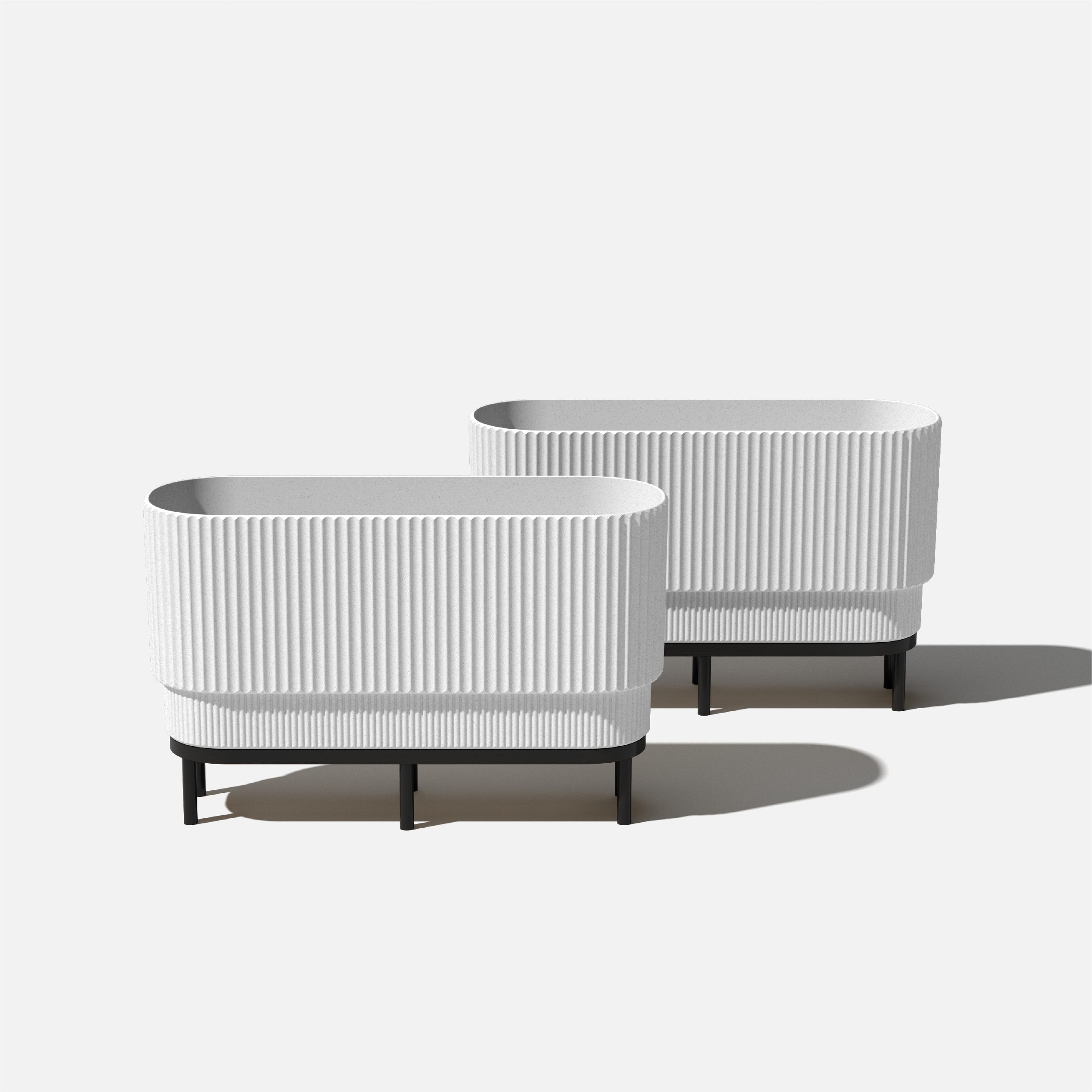 Veradek DMSTV30WBL-2PK 2 -Pack Rectangle 10-in W x 18.25-in H x White Plastic Indoor/Outdoor Planter