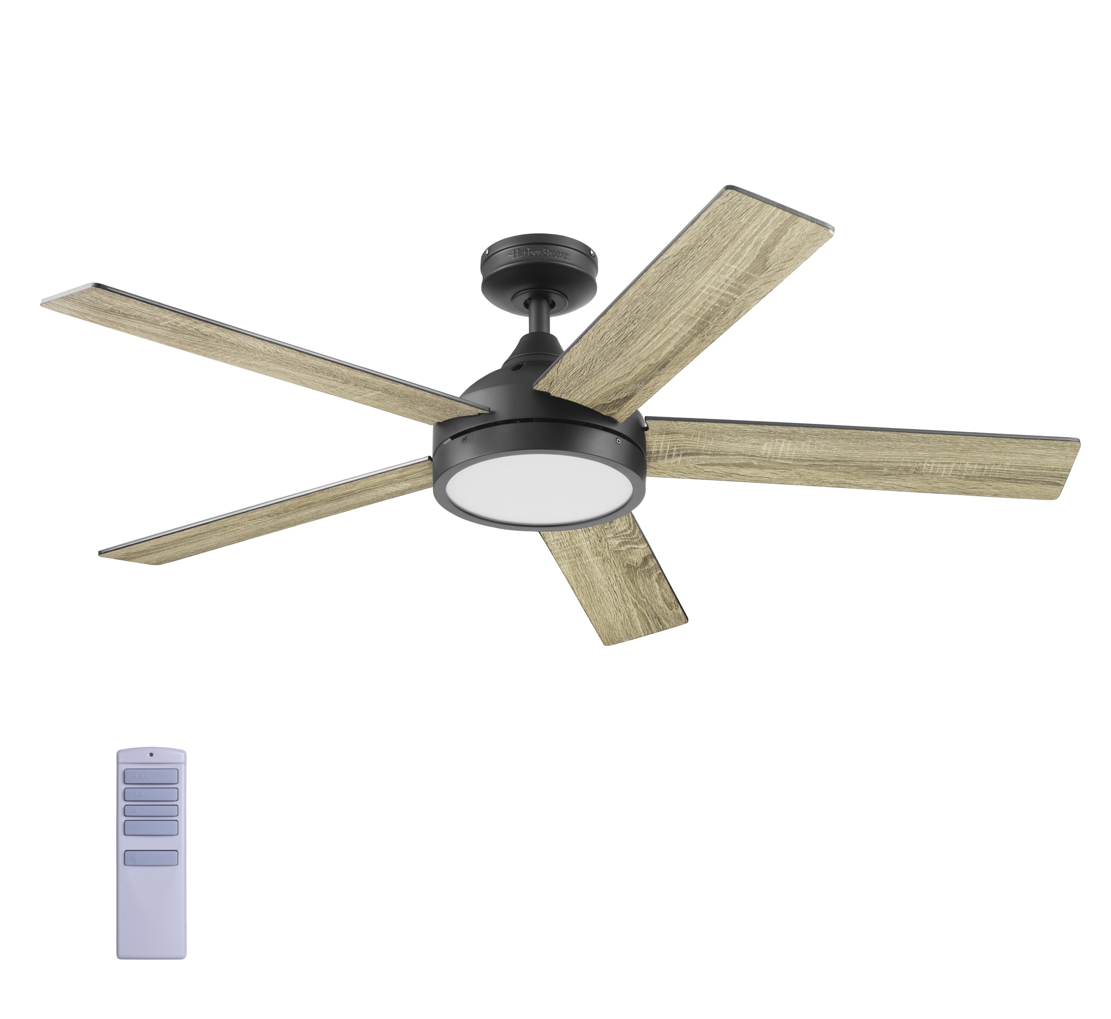 Photo 1 of ***MISSING PARTS***Harbor Breeze Camden 52-in Matte Black Indoor Ceiling Fan with Light with Remote (5-Blade)