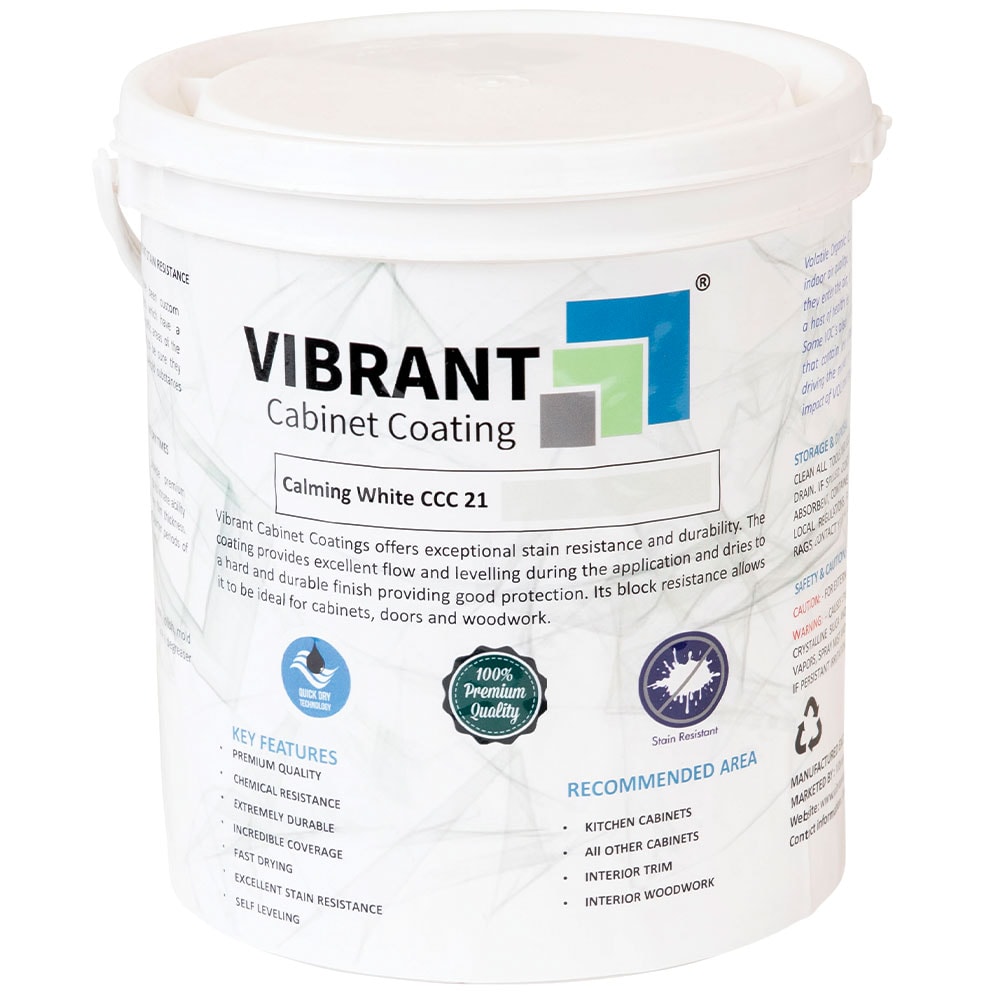 Vibrant Cabinet Coating CCC21G Satin Calming White ( 1-gallon )