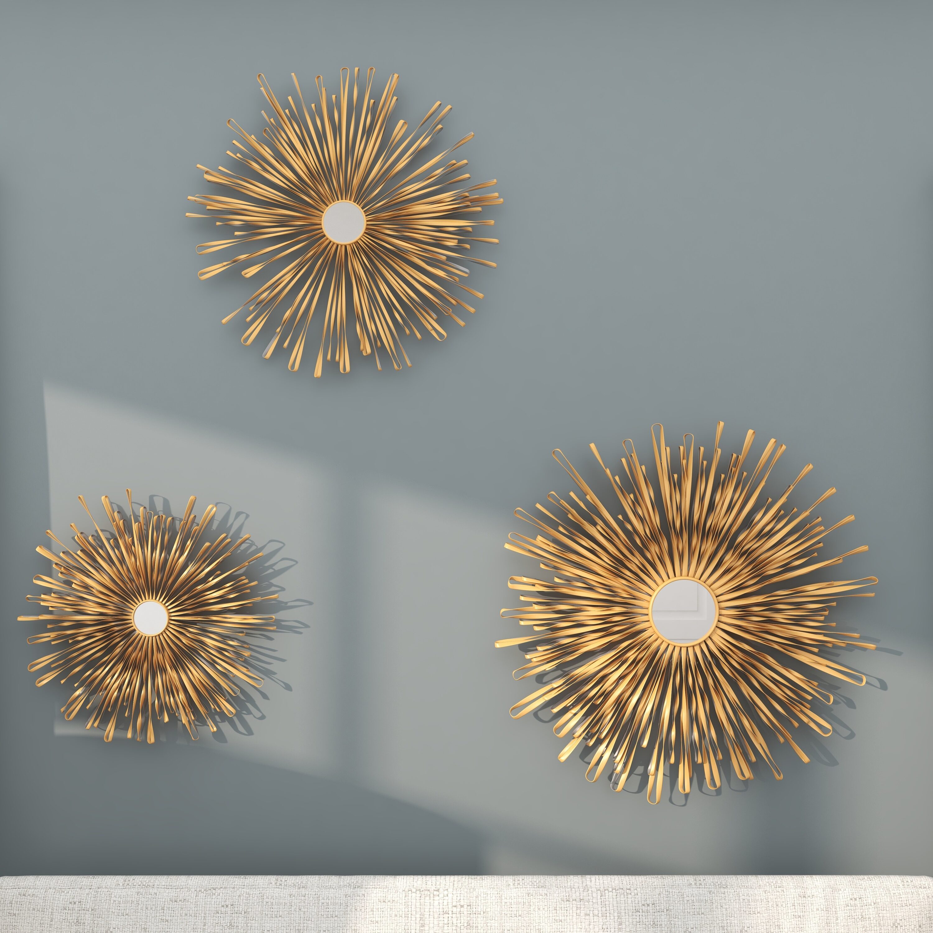 Grayson Lane 56850 27-Inches W x 27-Inches H Metal Looped Sunburst Abstract Wall sculpture