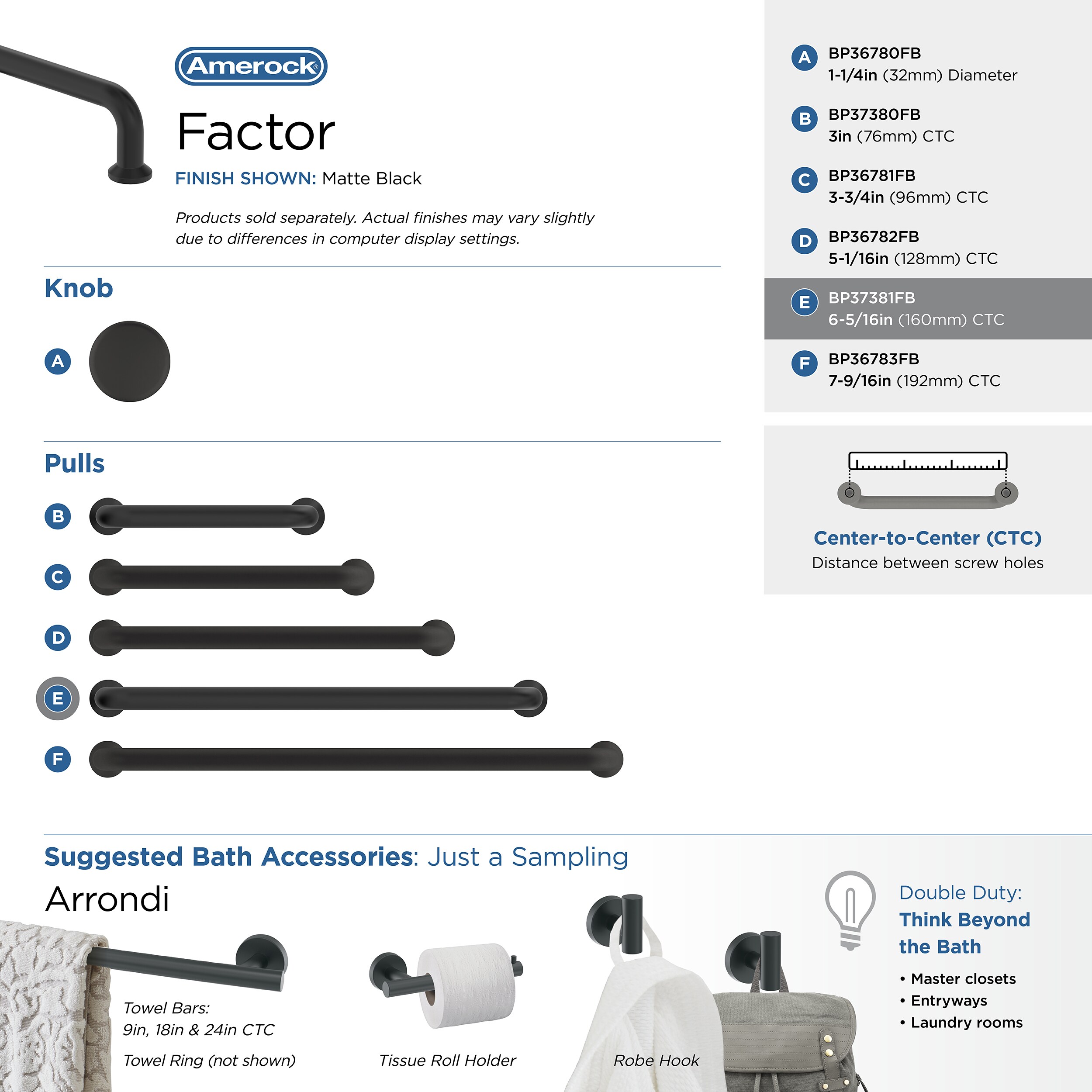 Amerock BP37381FB Cabinet-Pulls - View #6