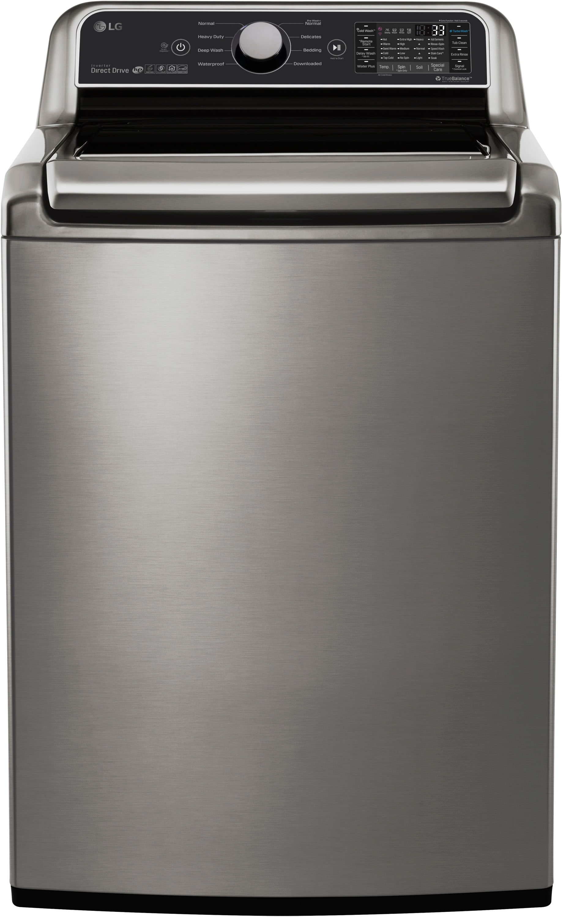 esposa Gran Barrera de Coral empleo LG TurboWash 5-cu ft High Efficiency Impeller Top-Load Washer (Graphite  Steel) ENERGY STAR in the Top-Load Washers department at Lowes.com