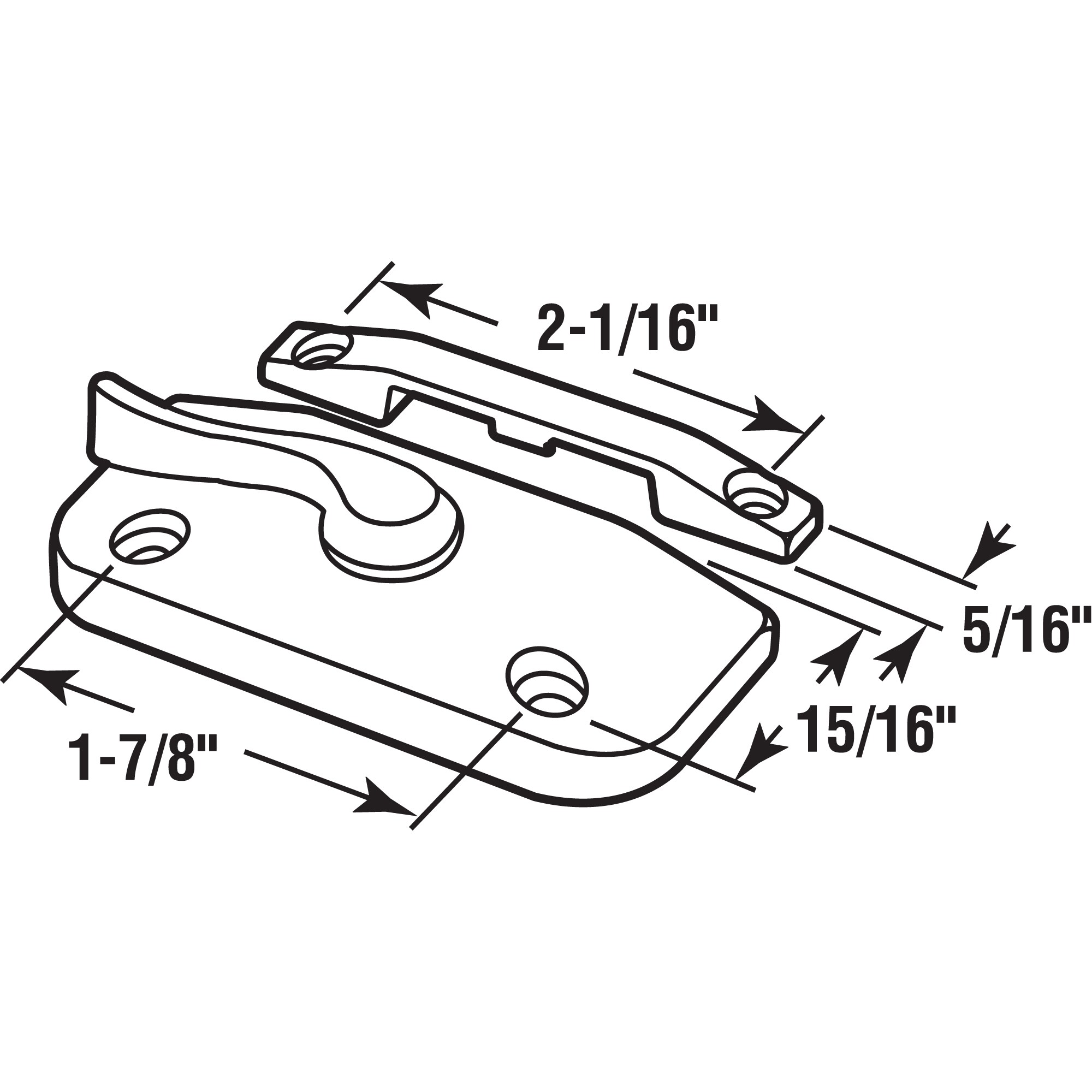 Prime-Line F 2916 Horizontal-Sliding-Window-Sash-Locks - View #2