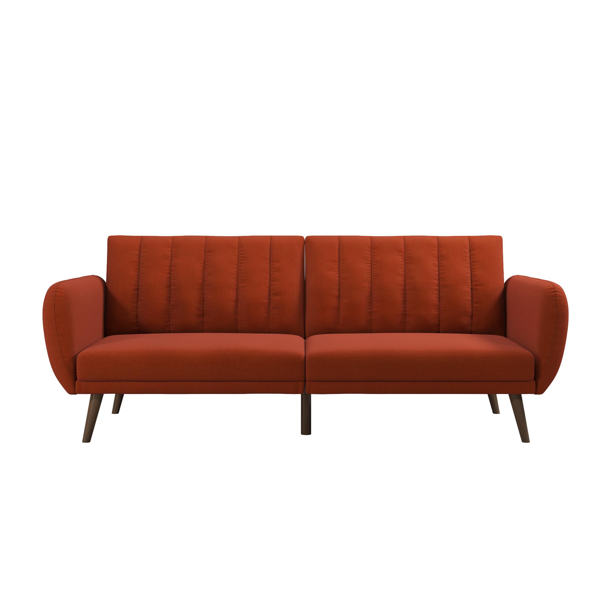 The Novogratz Novogratz Brittany Futon, Persimmon Linen
