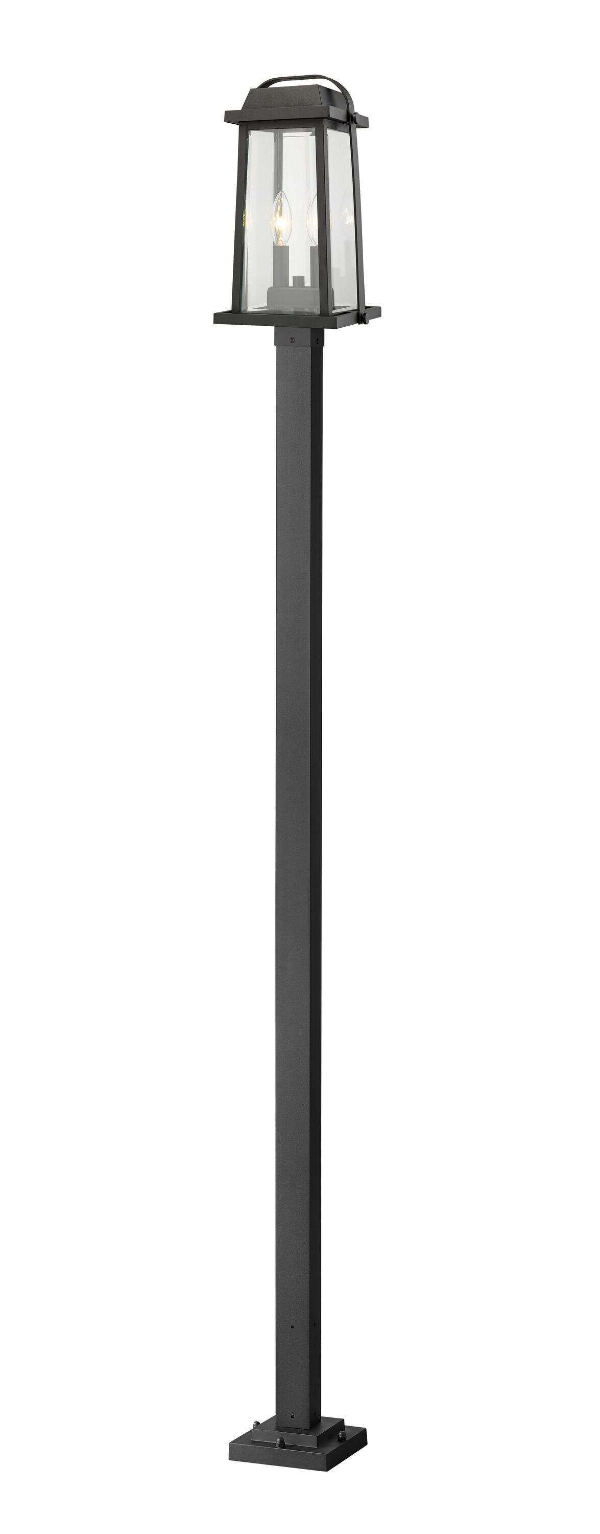 Z-Lite 574PHMS-536P-BK Millworks 110.25-in Black Vintage Outdoor Post Light