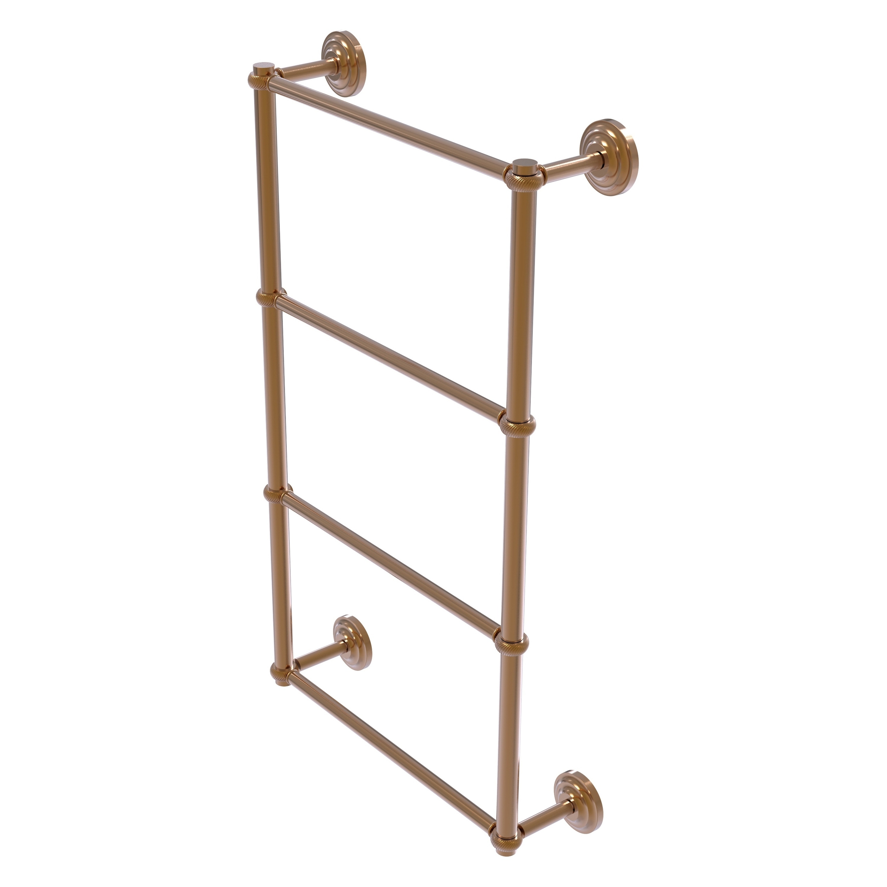 Allied Brass QN-28T-30-BBR Que New 30-in double Brushed Bronze Wall mount 4-tier Towel Bar