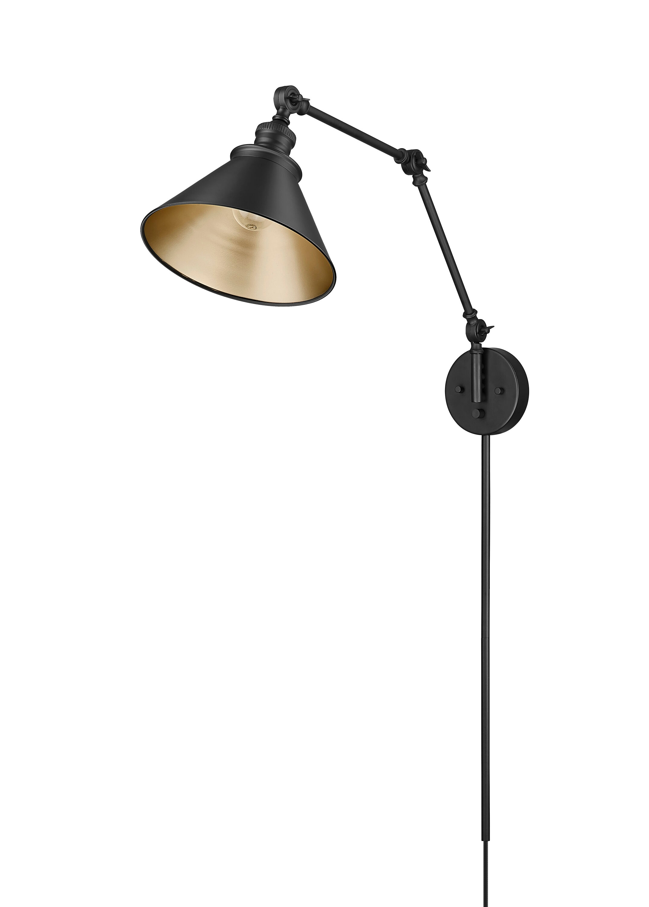 Millennium Lighting 11001-MB Edward 10-in W 1 -Light Matte Black Transitional Wall Sconce