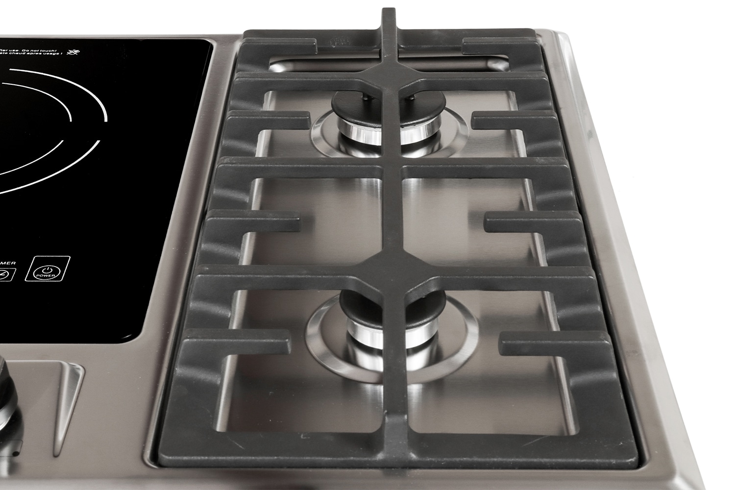 True Induction TI-1+2B Built-In RV Stove with Double GAS Burner and Electric Induction Cooktop