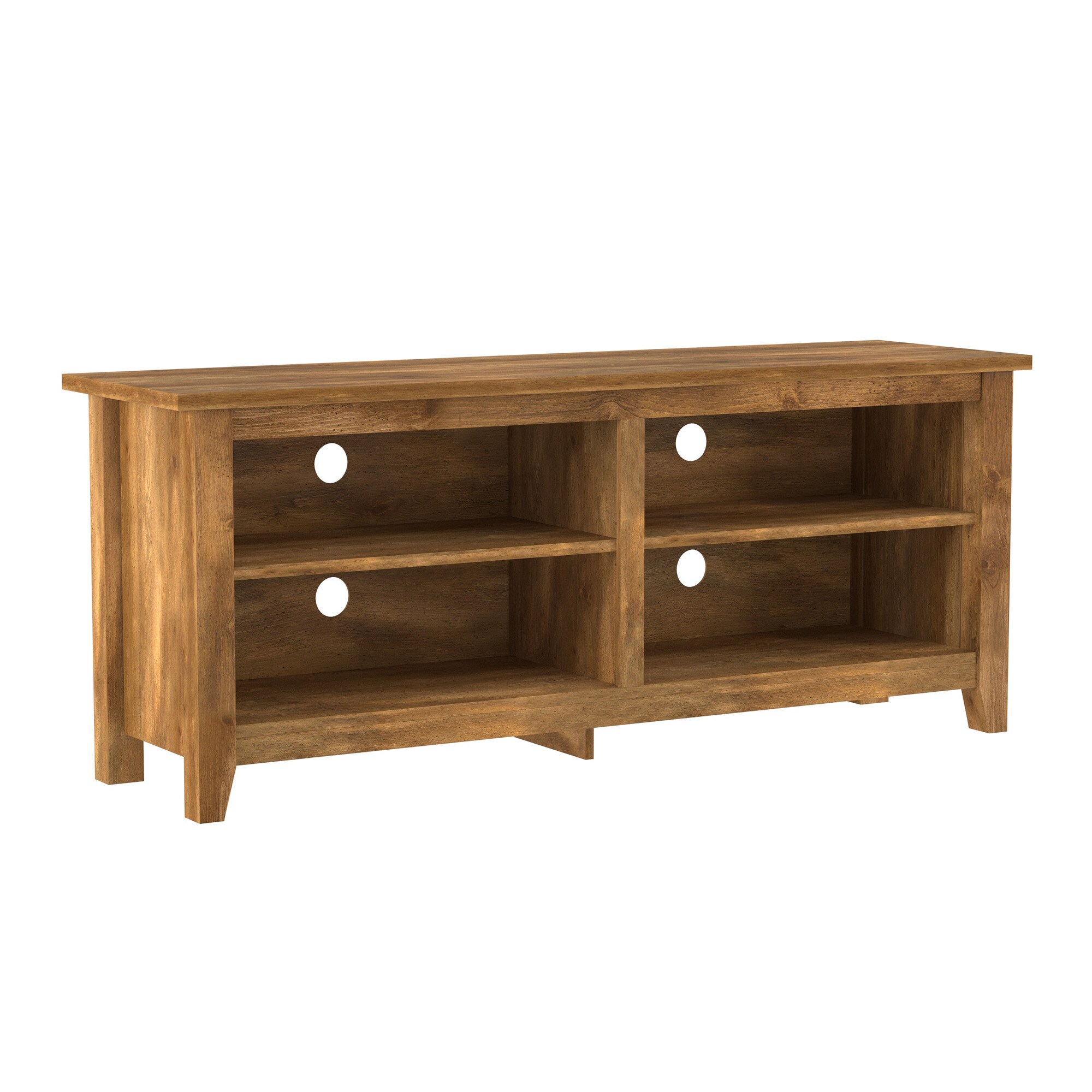 Walker Edison Transitional Barnwood Tv Stand (Accommodates TVs up to 60 ...