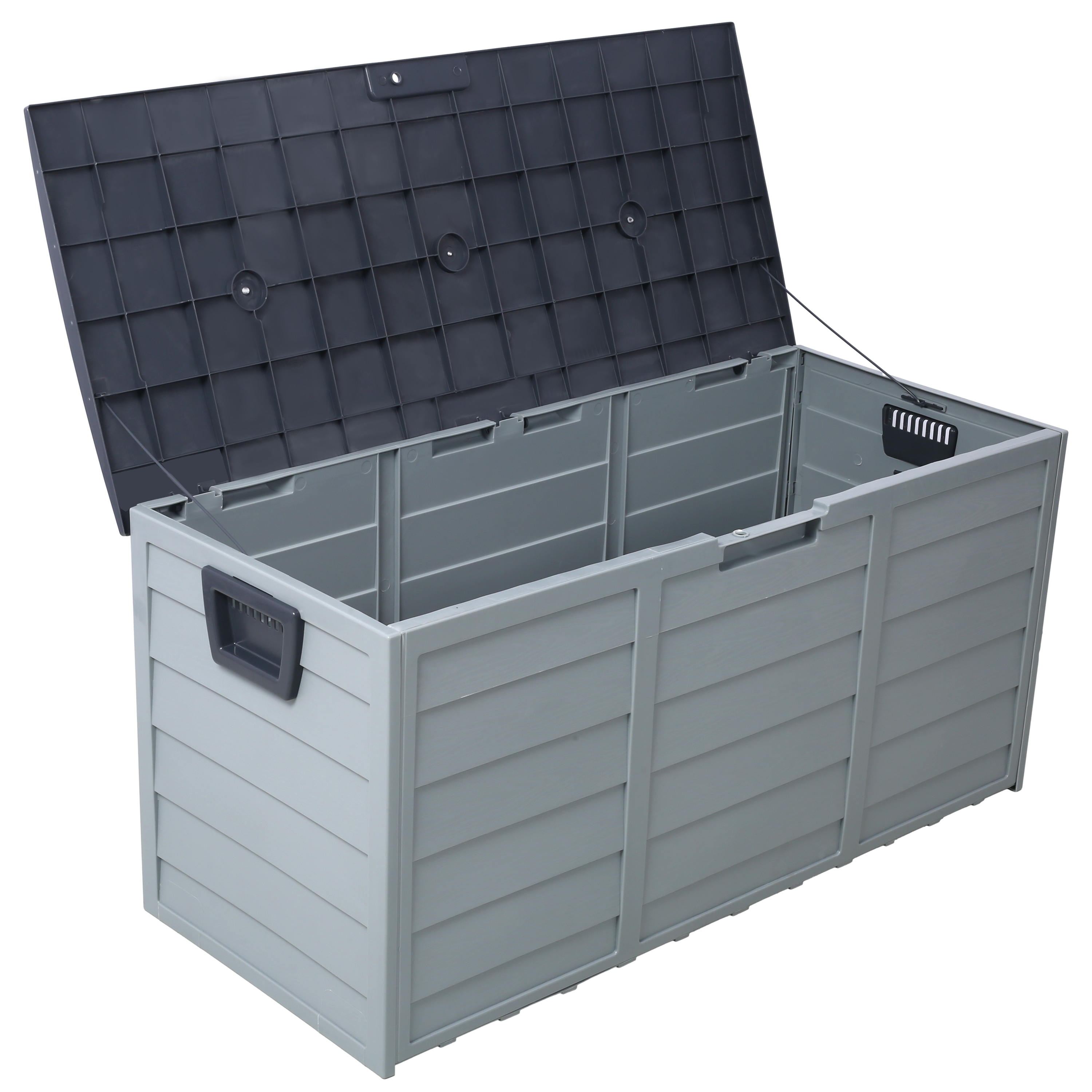 Lycvki PDB-06 Deck Box 44-in L x 19.2-in 75-Gallon Gray Plastic Deck Box