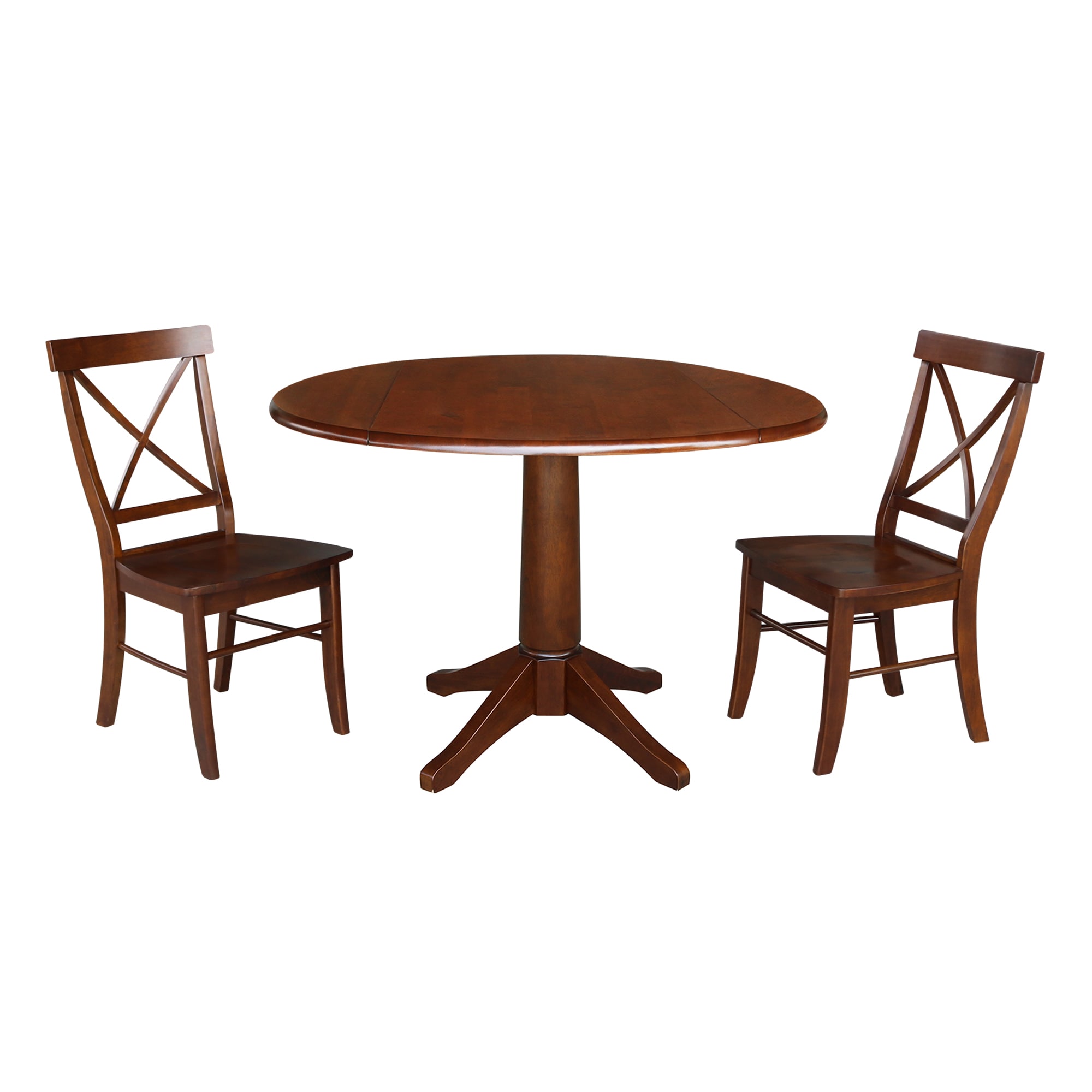 International Concepts K581-42DPT-27-C613-2 Espresso Casual Dining Room Set with Round Table (Seats 4)