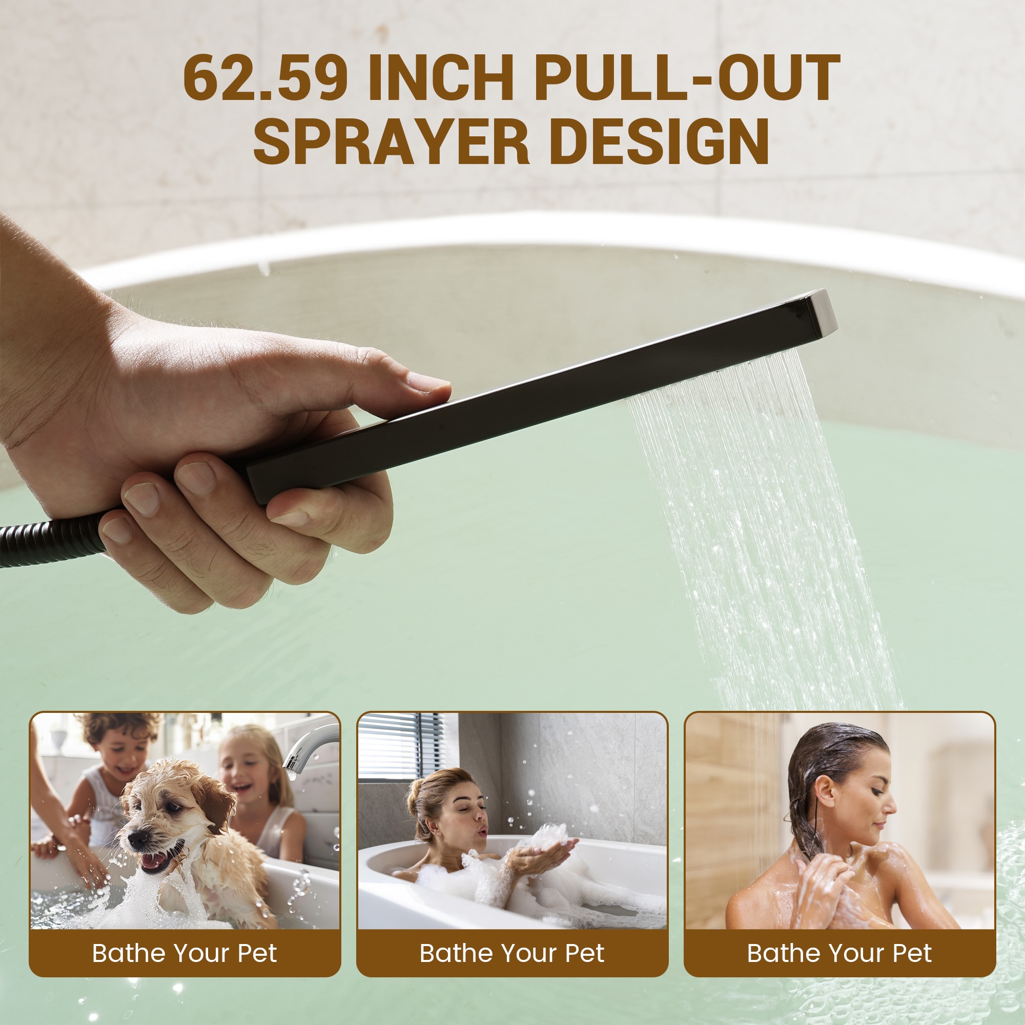CASAINC CA-H4342-MB Roman-Tub-Faucets - View #6