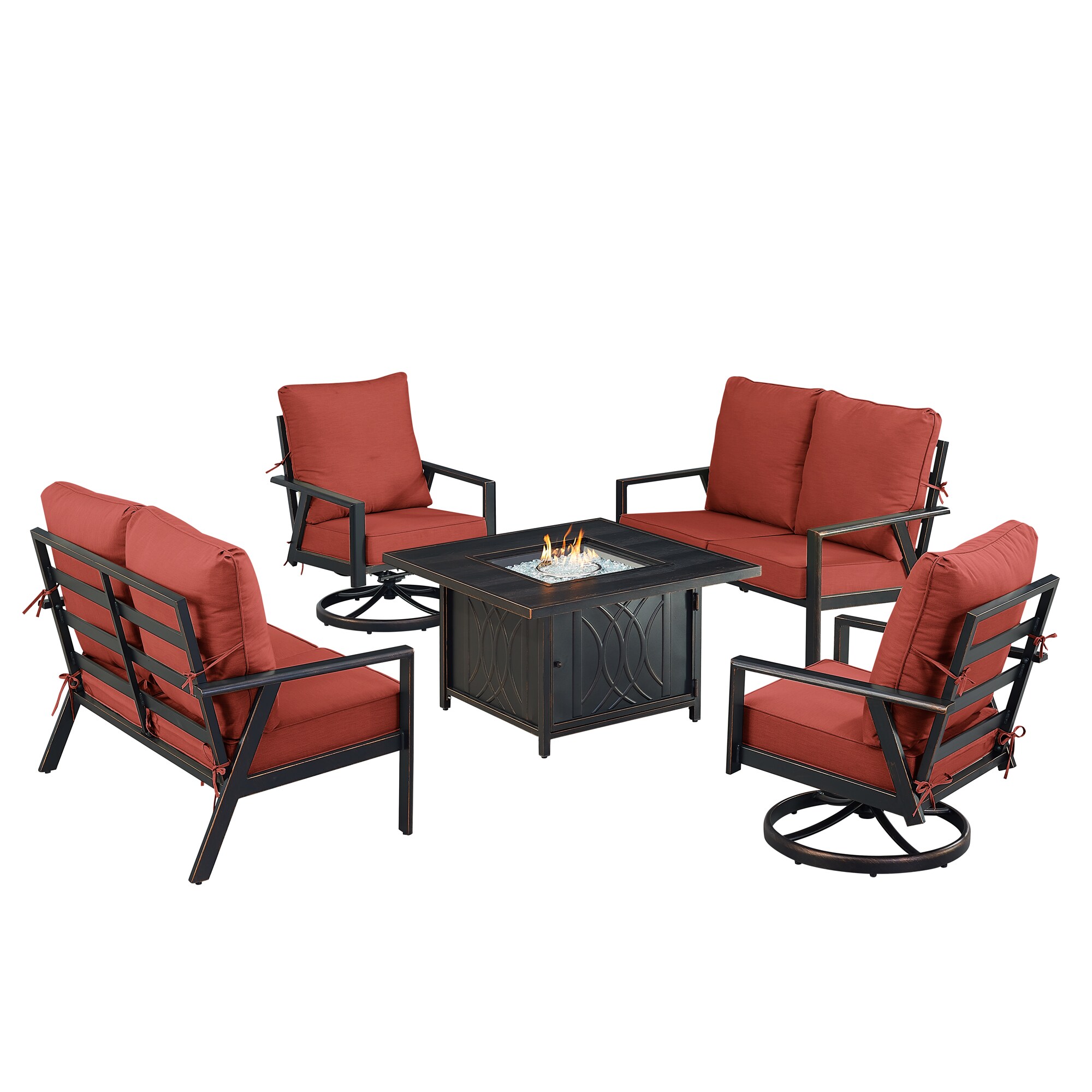 Oakland Living LUX2LS2CHCAVERDCUA Patio-Conversation-Sets - View #2