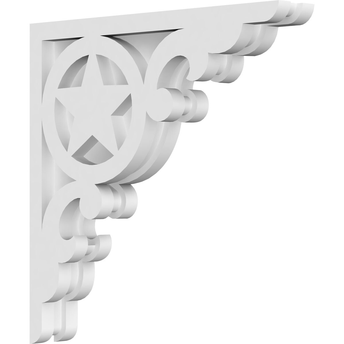 Ekena Millwork CORP01X12X12AU 1.875-in x 12-in x 12-in Austin Unfinished White PVC Paintable Corbel