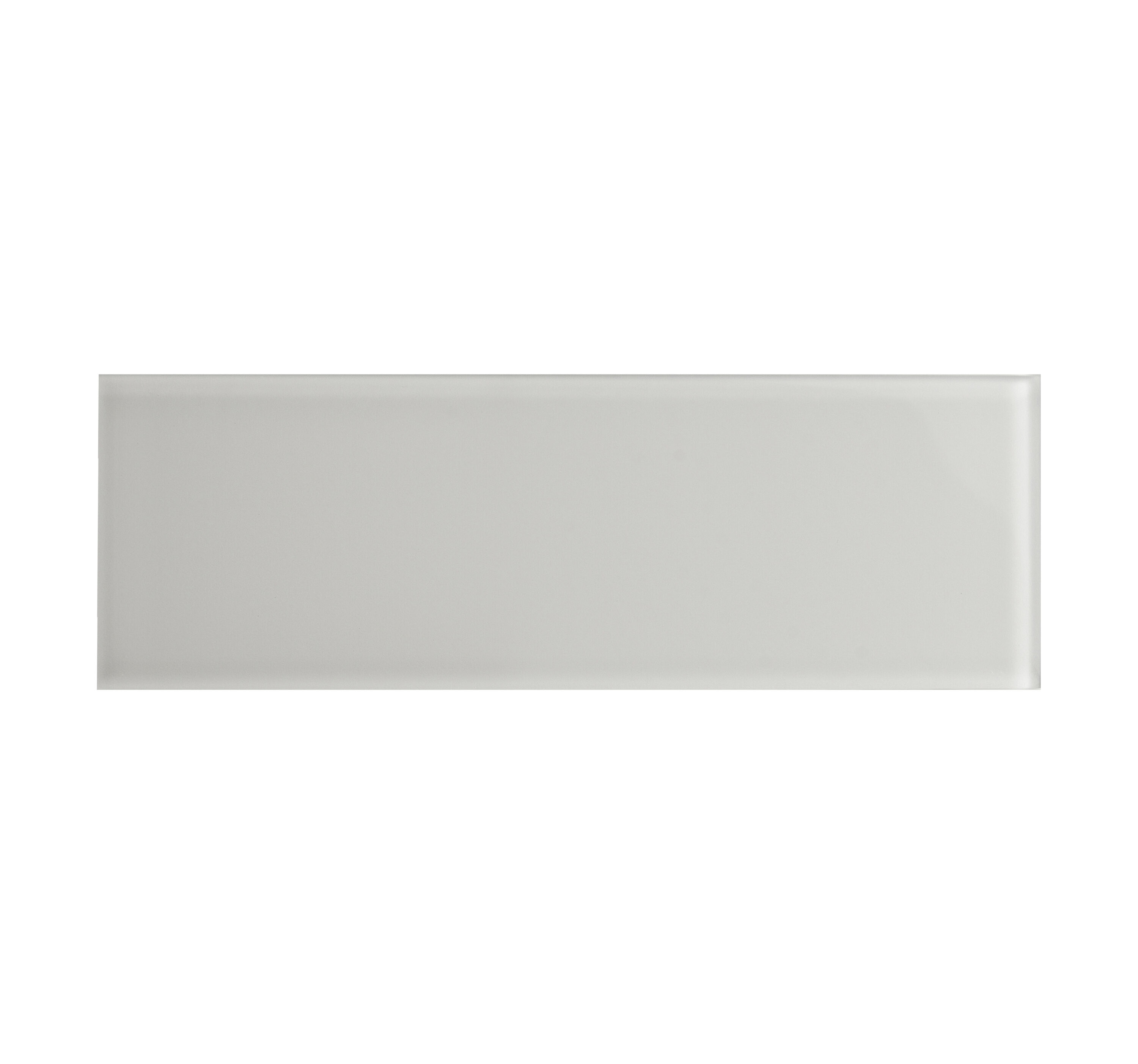 Giorbello (Sample) Glass Subway Black 3-in x 9-in Glossy Glass Tile