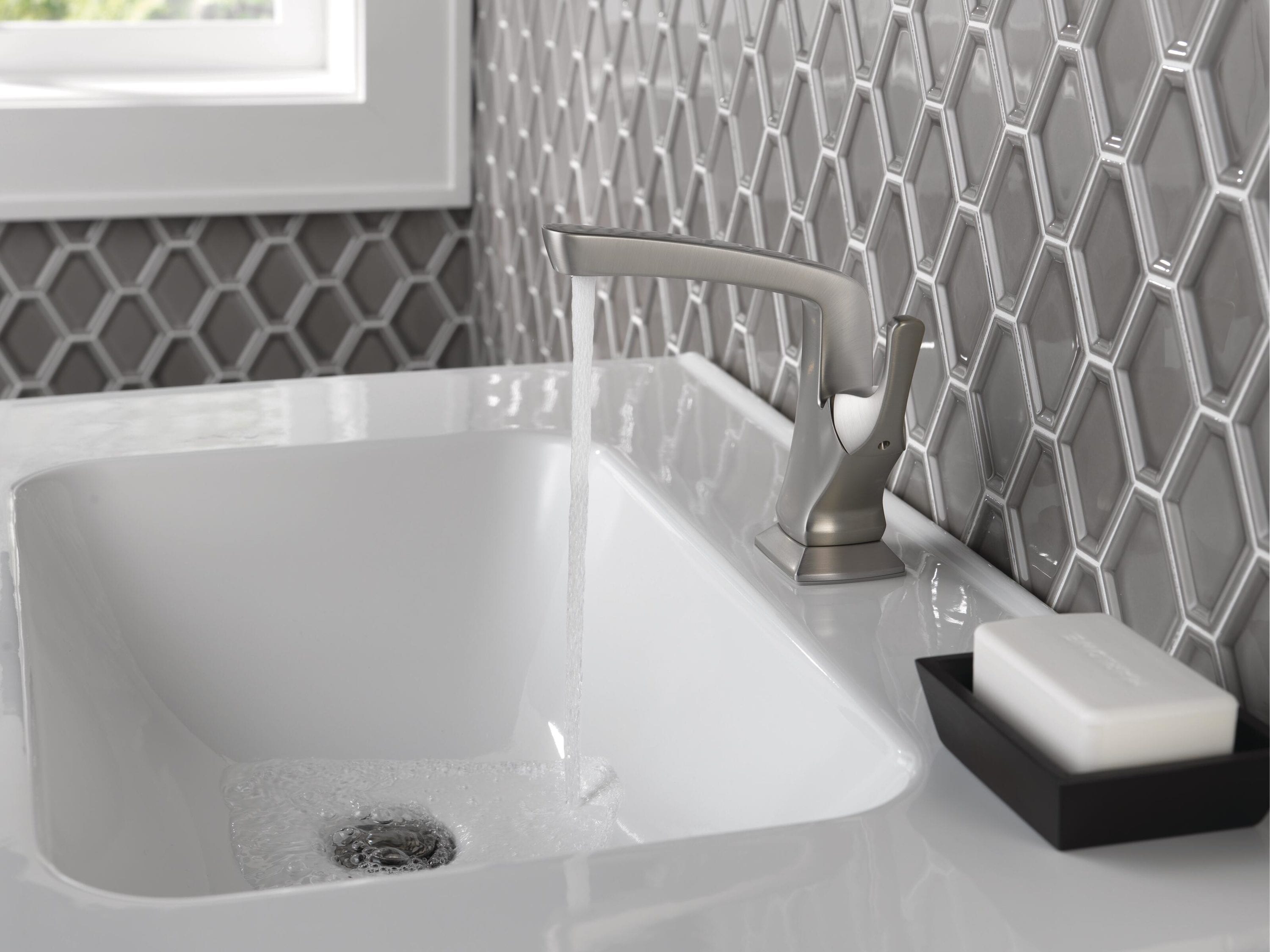 Vesna SpotShield Brushed Nickel Single-Handle Mid-Arc Bathroom Faucet