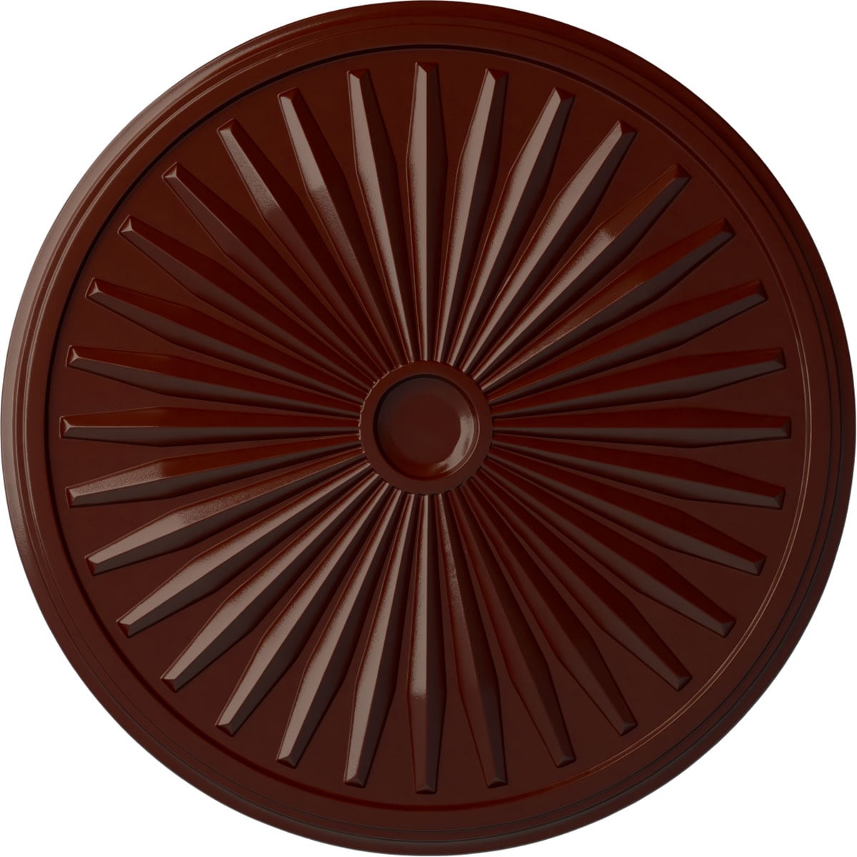 Ekena Millwork CM33LEBMF Leandros 33.125-in W x 33.125-in L Painted Brushed Mahogany Polyurethane Whole Ceiling Medallion