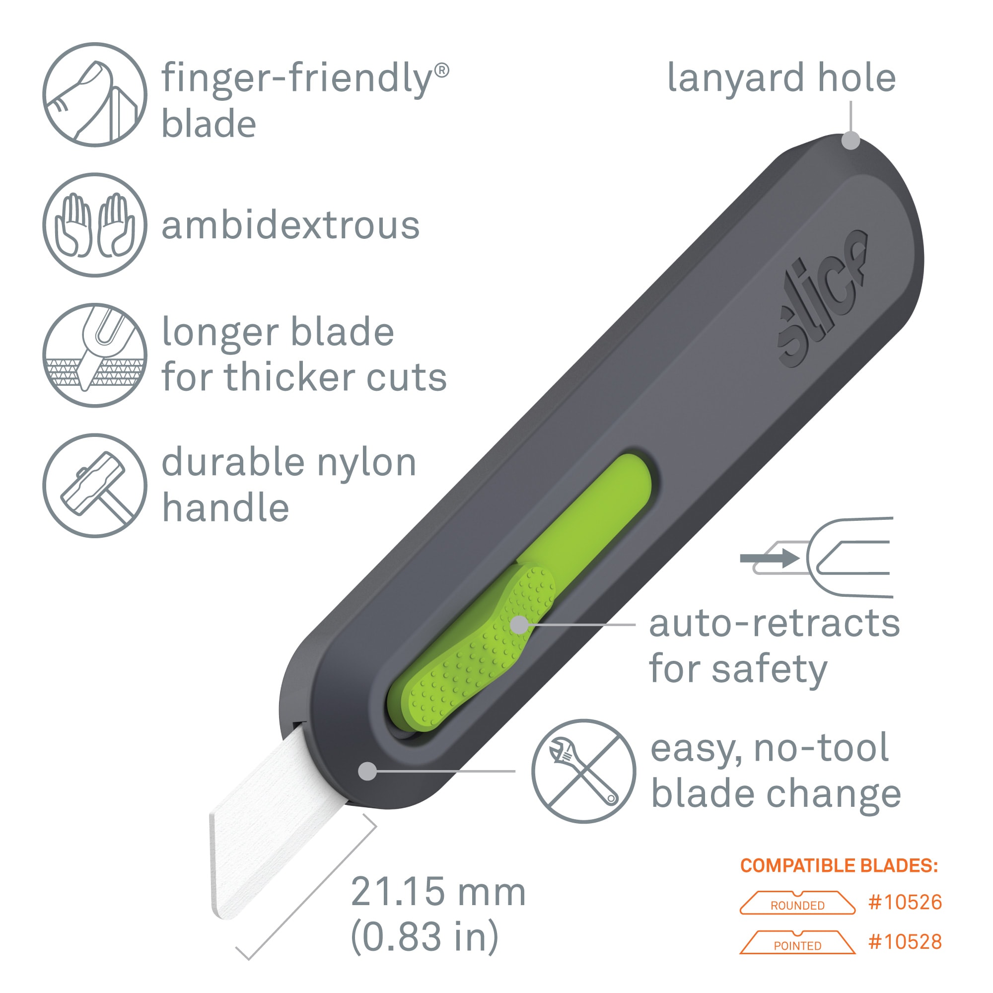Slice Auto-Retractable Utility Knife (Pack of 6)